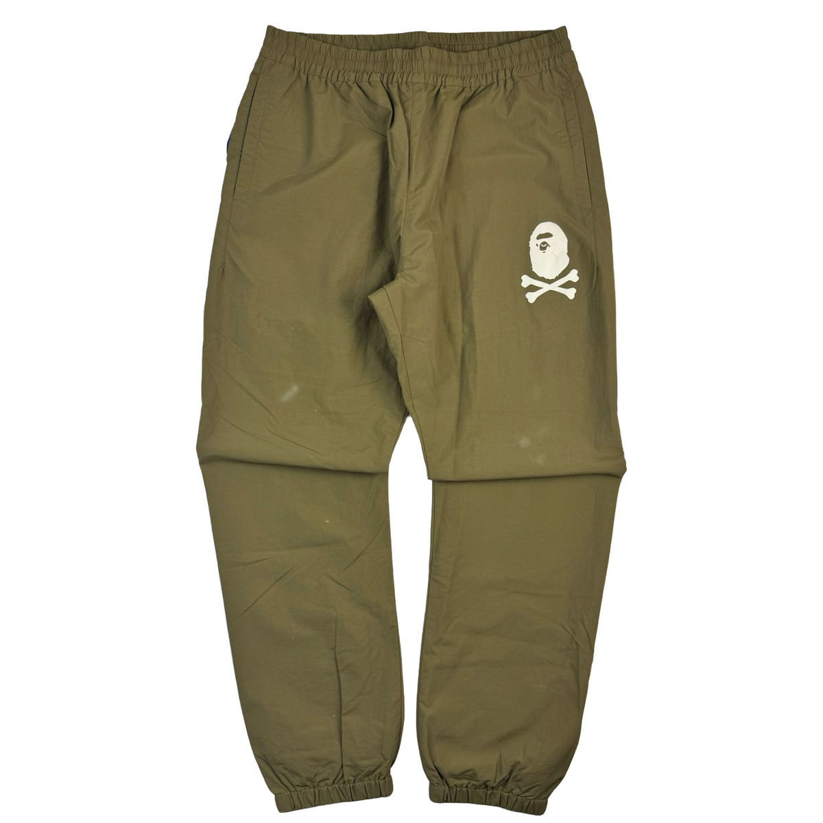 BAPE Pirate Ape Crossbone Track Pants Olive