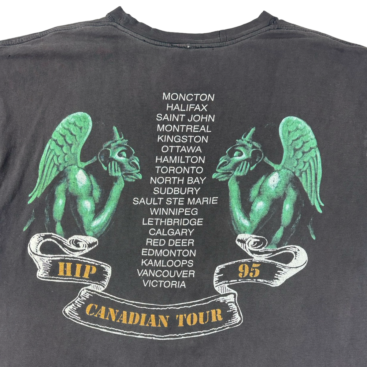 1994 The Tragically Hip Canadian Tour T-Shirt Faded