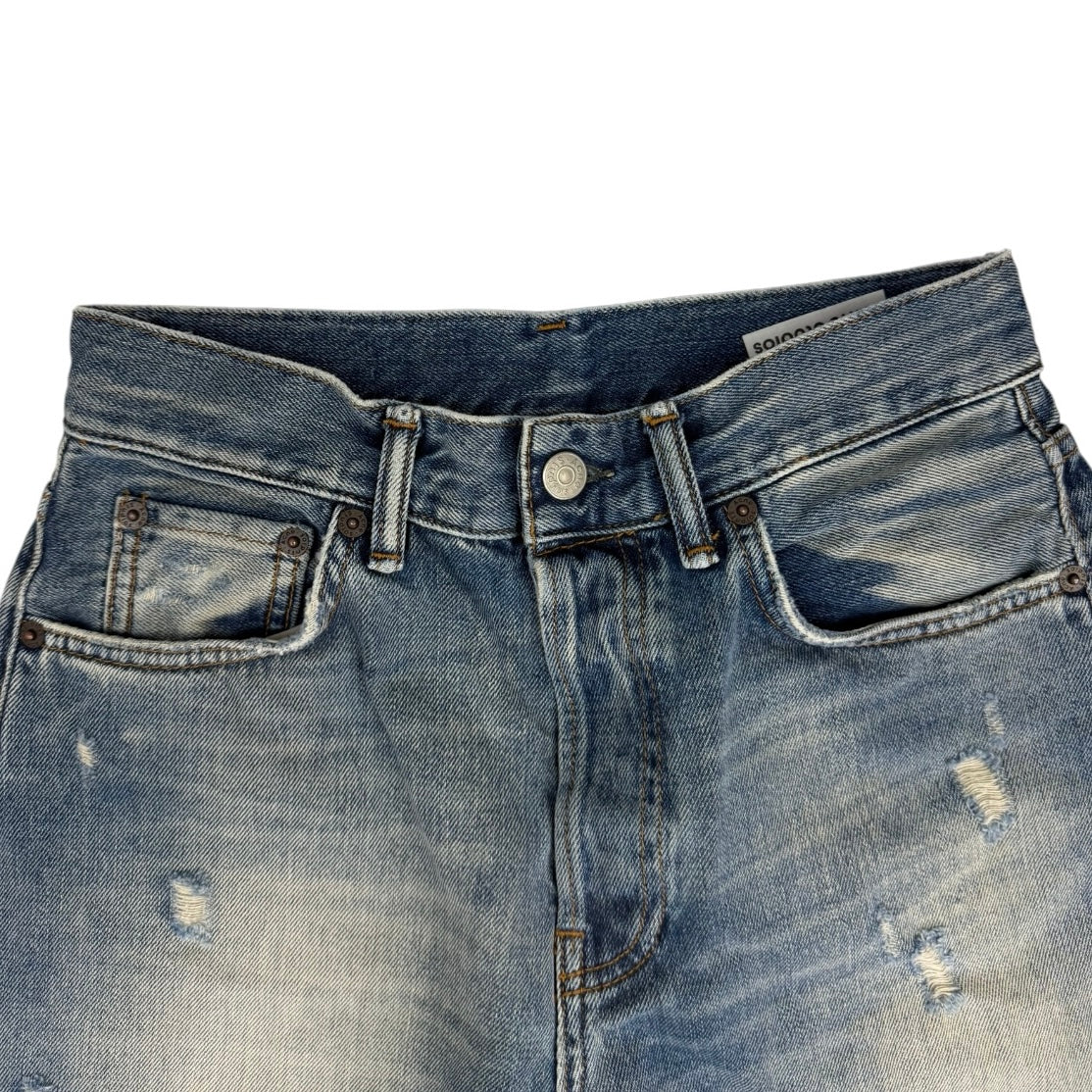 (W) Acne Studios 2021F Detroit Flared Jeans Washed Blue