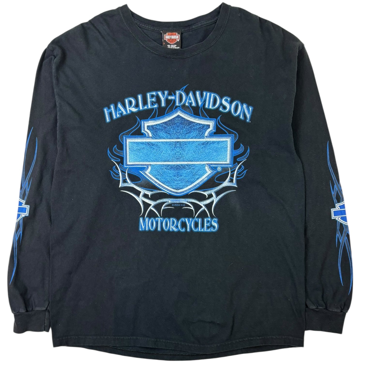 Vintage 2004 Harley Davidson of Burlington WA Long Sleeve T-Shirt Black