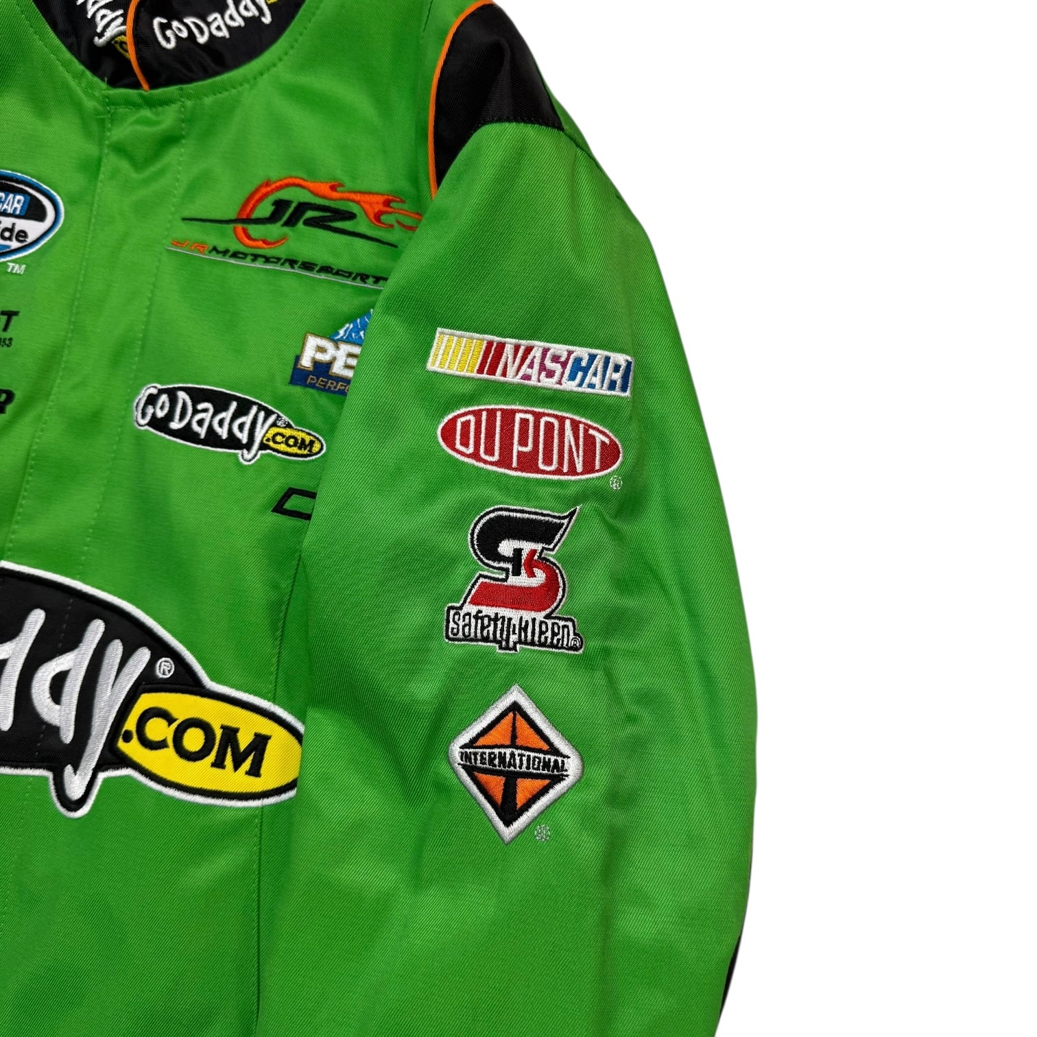 Vintage Womens NASCAR Danica Patrick Race Jacket Green/Black