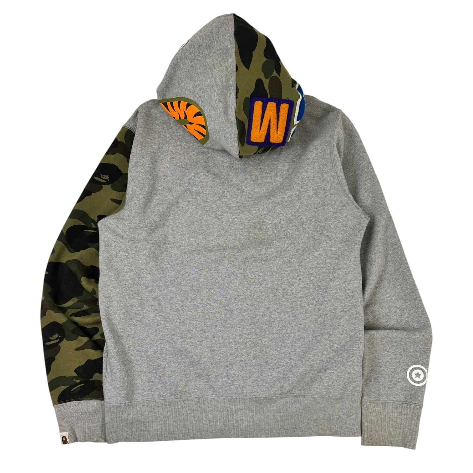 A Bathing Ape Camo Shark Full Zip Hoodie Grey