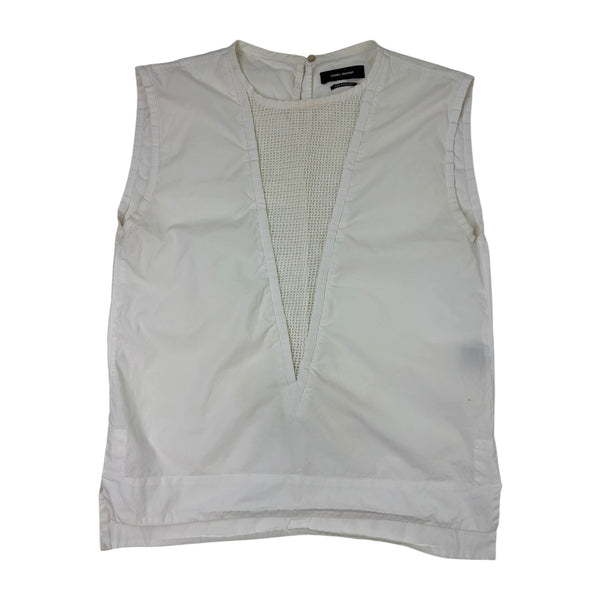(W) Isabel Marant V-Neck Cotton Blouse White