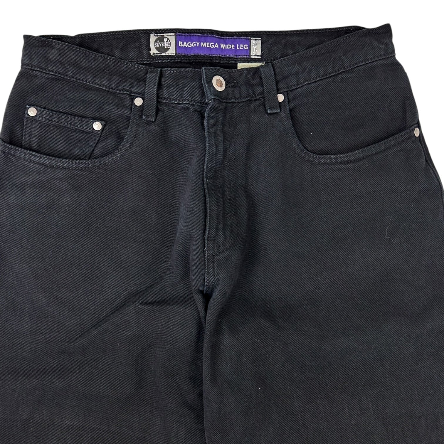 Vintage Levi’s Silver Tab Baggy Mega Wide Leg Jeans Black