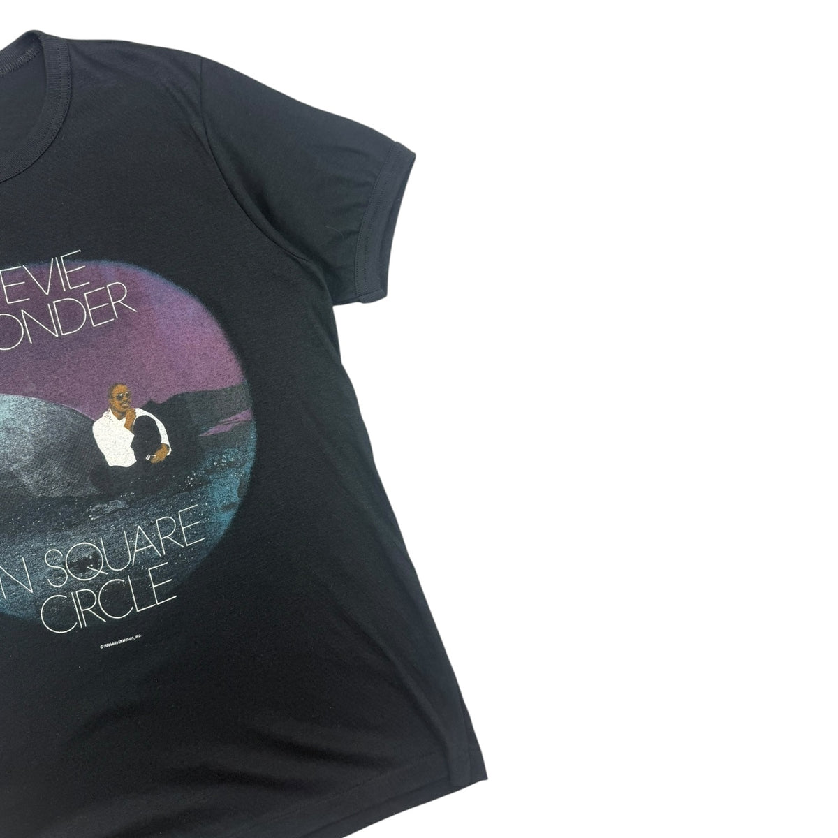 1986 Stevie Wonder “In Square Circle” Tour T-Shirt Black