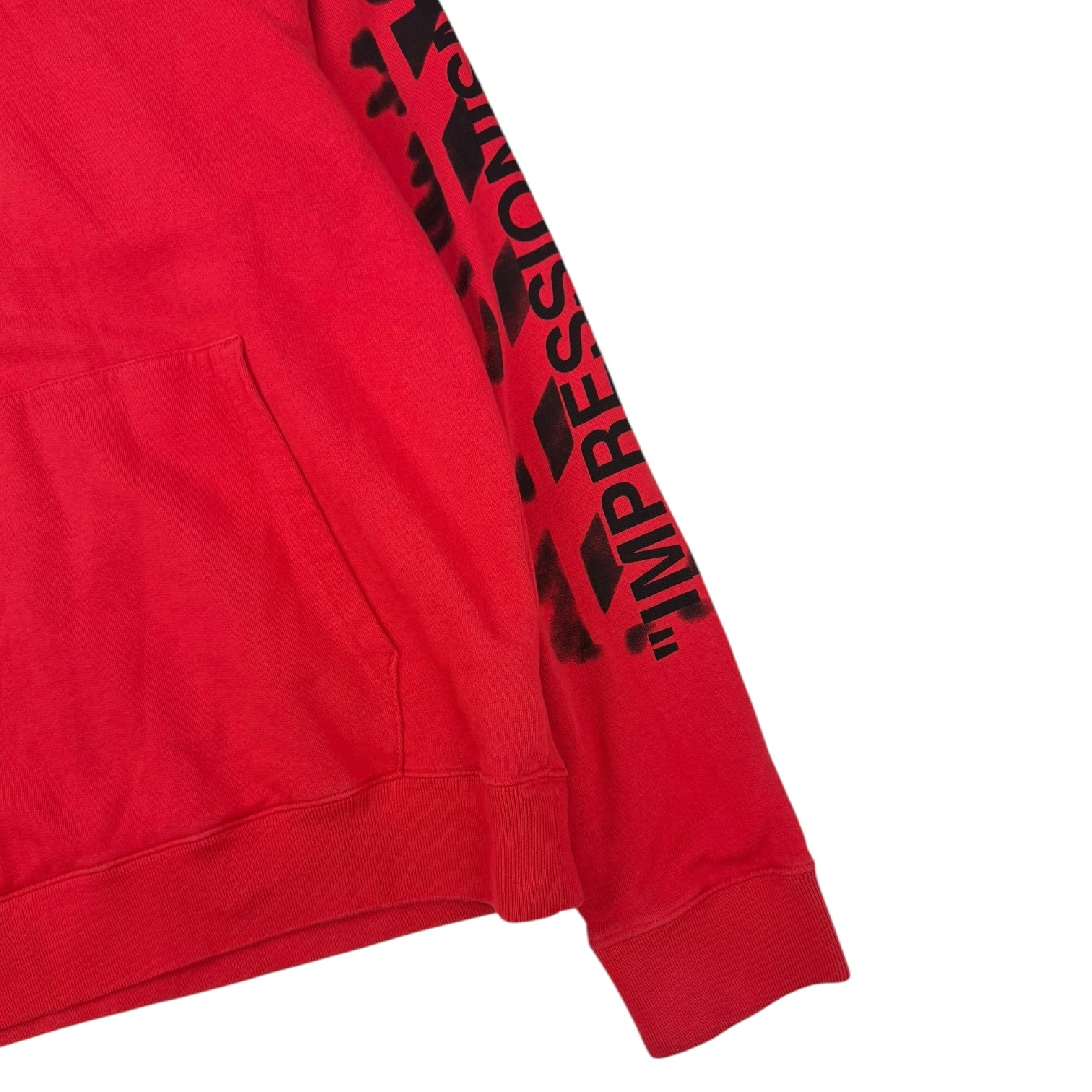 Off-White Diag Stencil Hoodie Red