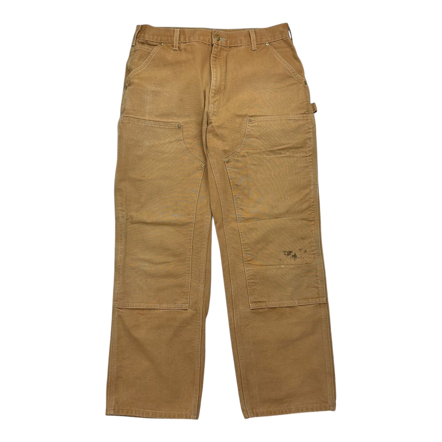 Vintage Carhartt Made In USA Double Knee Pants Tan