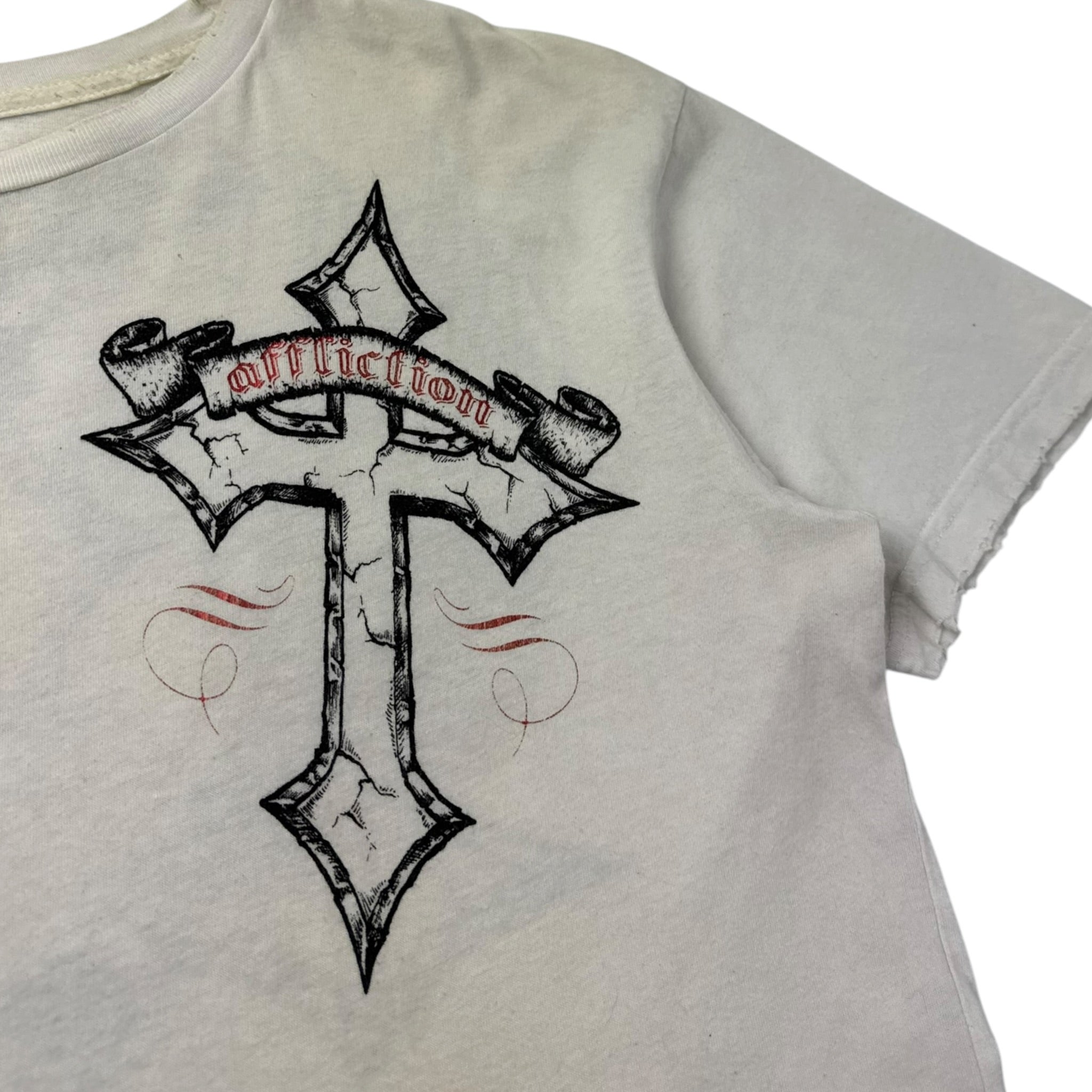 Vintage Affliction Cyber Emo Cross Angel Wings T-Shirt