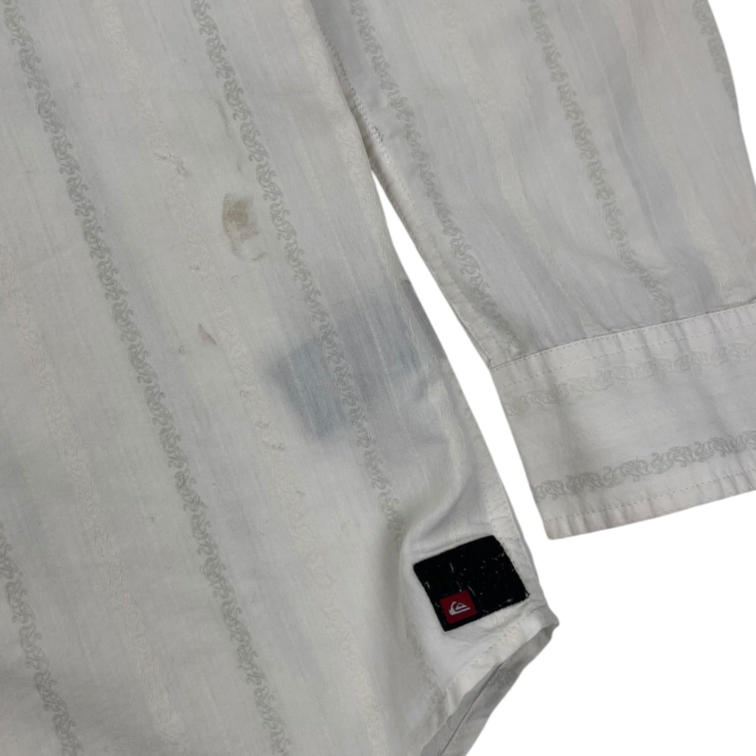 Vintage Y2K Quiksilver Button Up L/S T-Shirt White