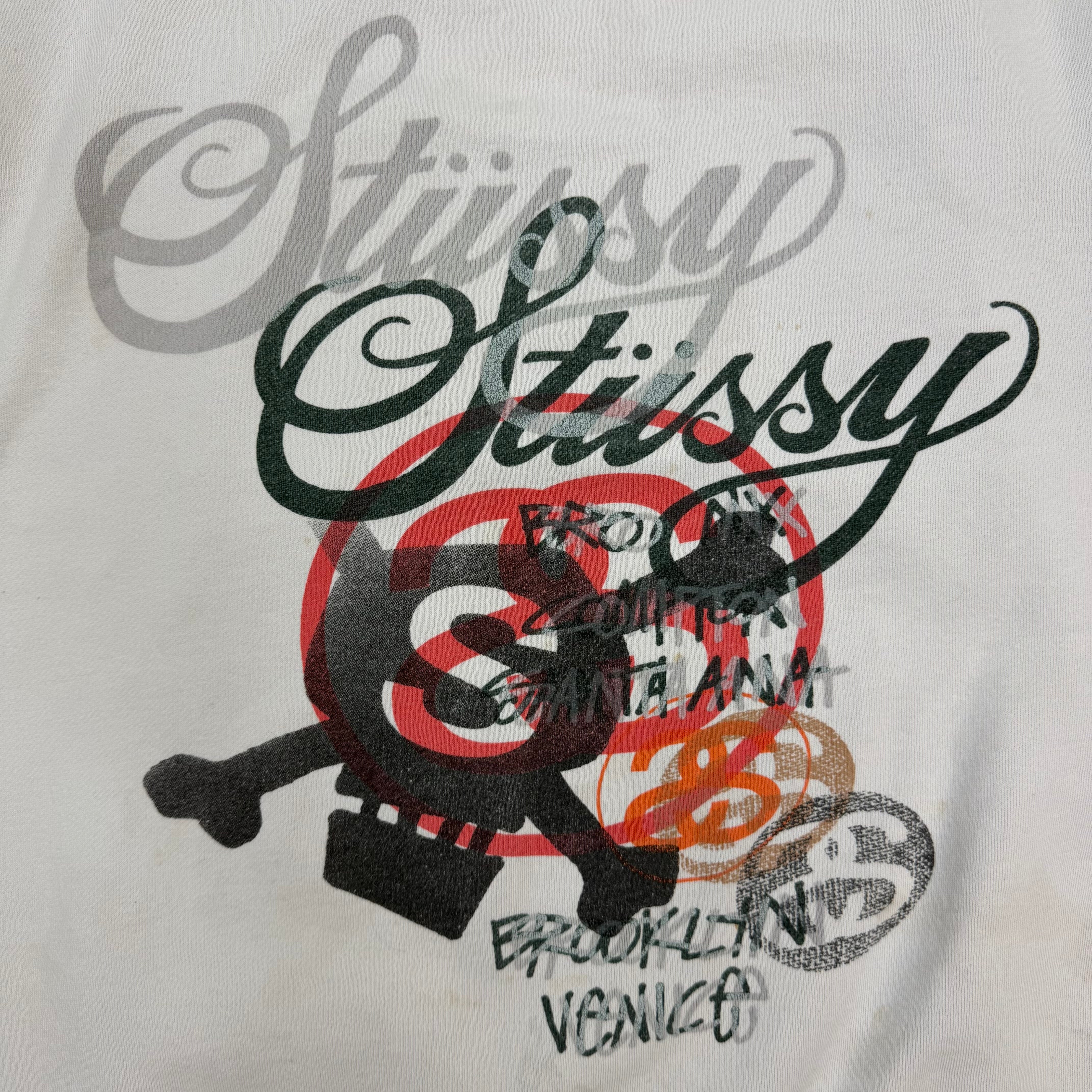 Stussy Overprint City Crewneck White