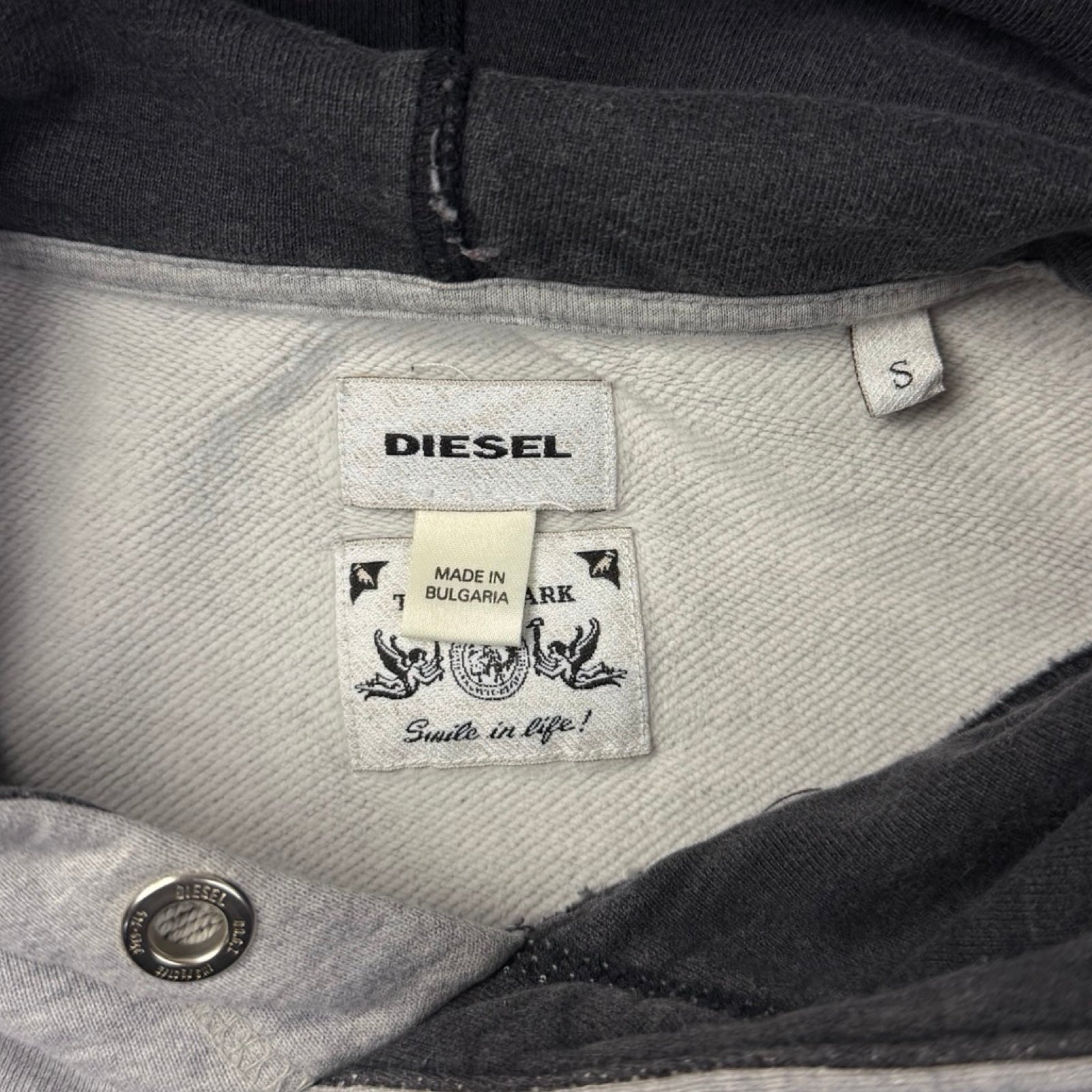 Vintage Diesel ‘Only The Brave’ Trojan Hoodie Grey