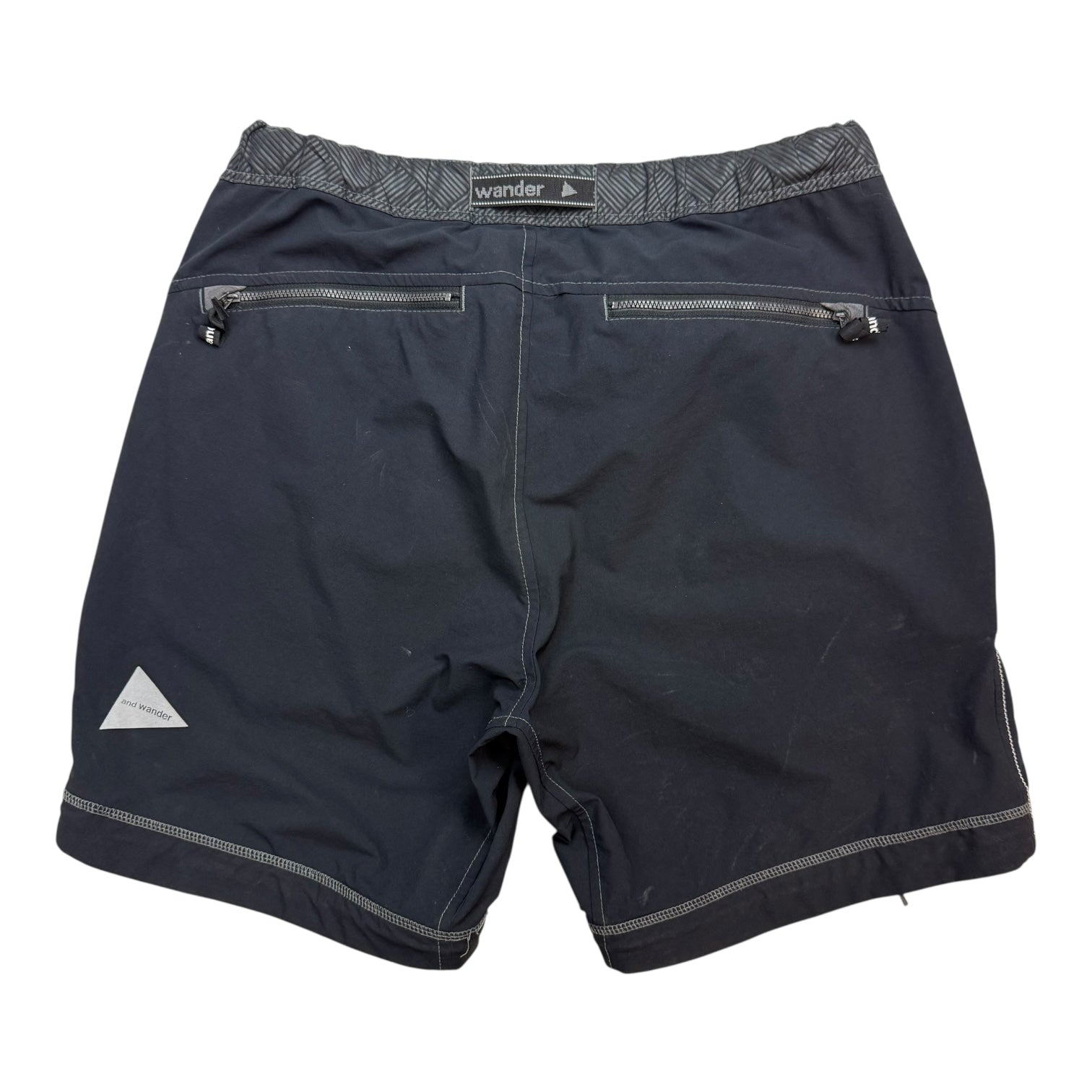 And Wander Bermuda Belted Shorts Black