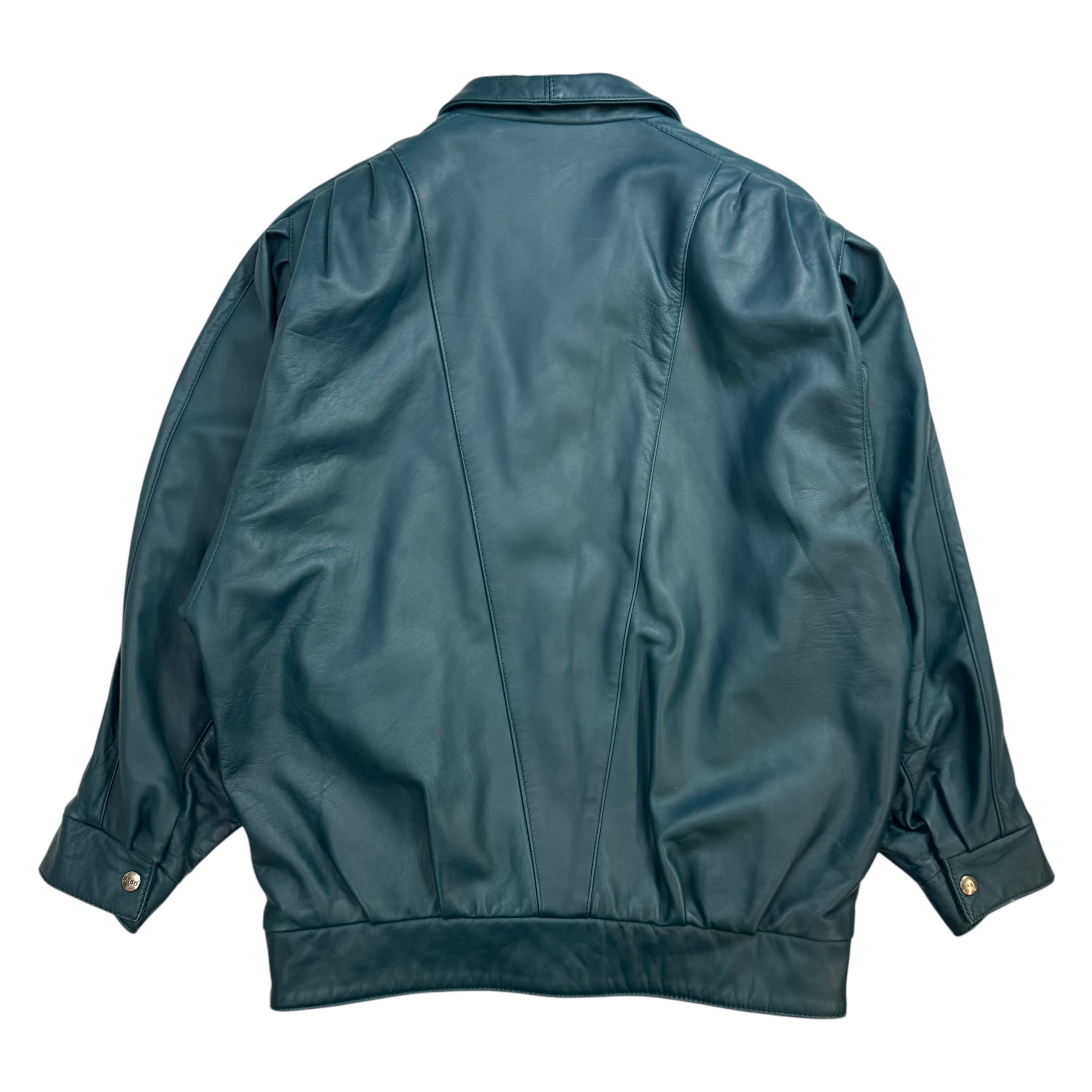 Vintage Viktor Sabo Leather Jacket Teal