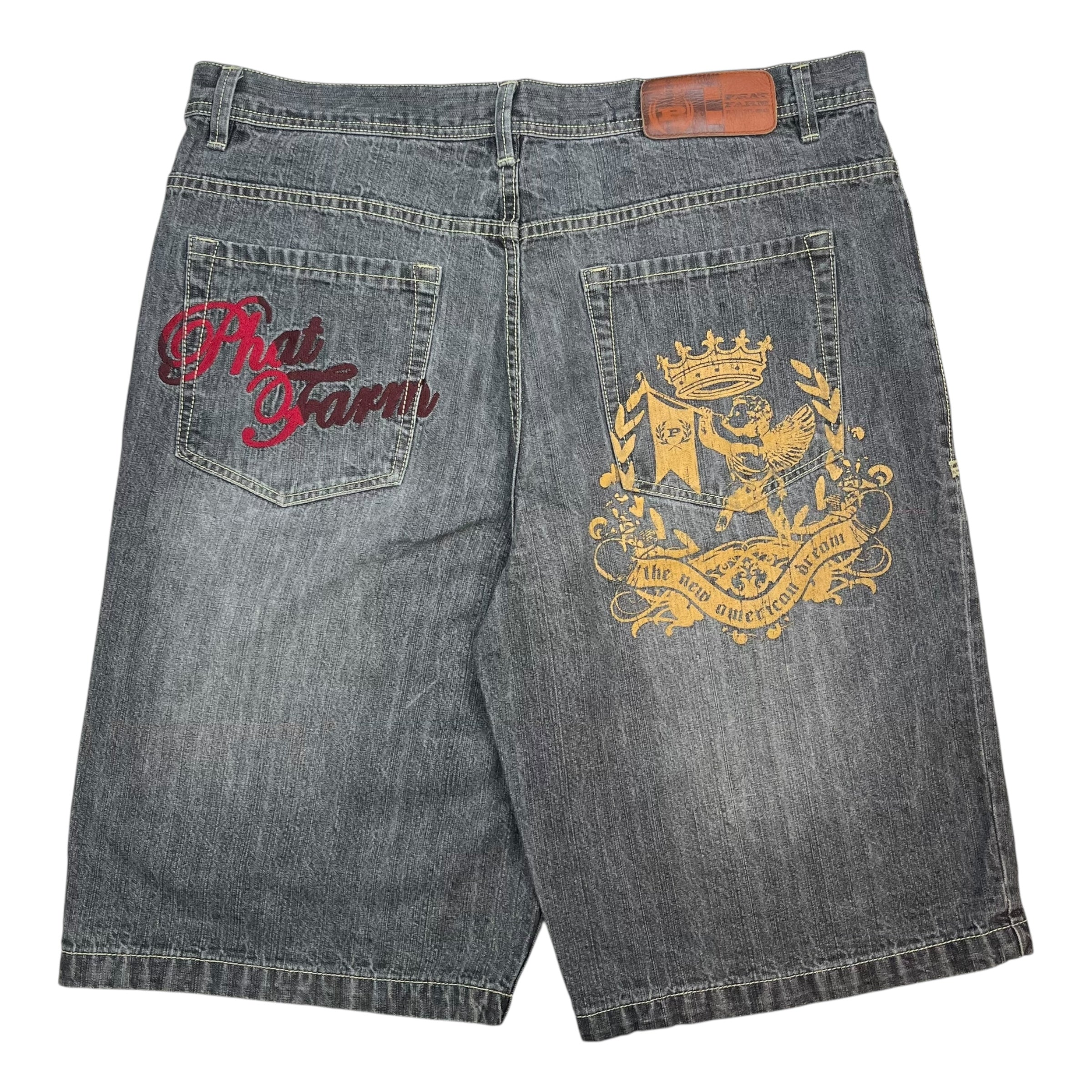 Vintage Y2K Phat Farm Denim Shorts Grey