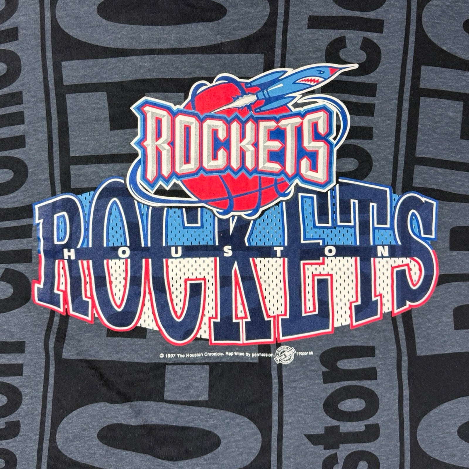 1997 Houston Rockets T-Shirt Black/Grey