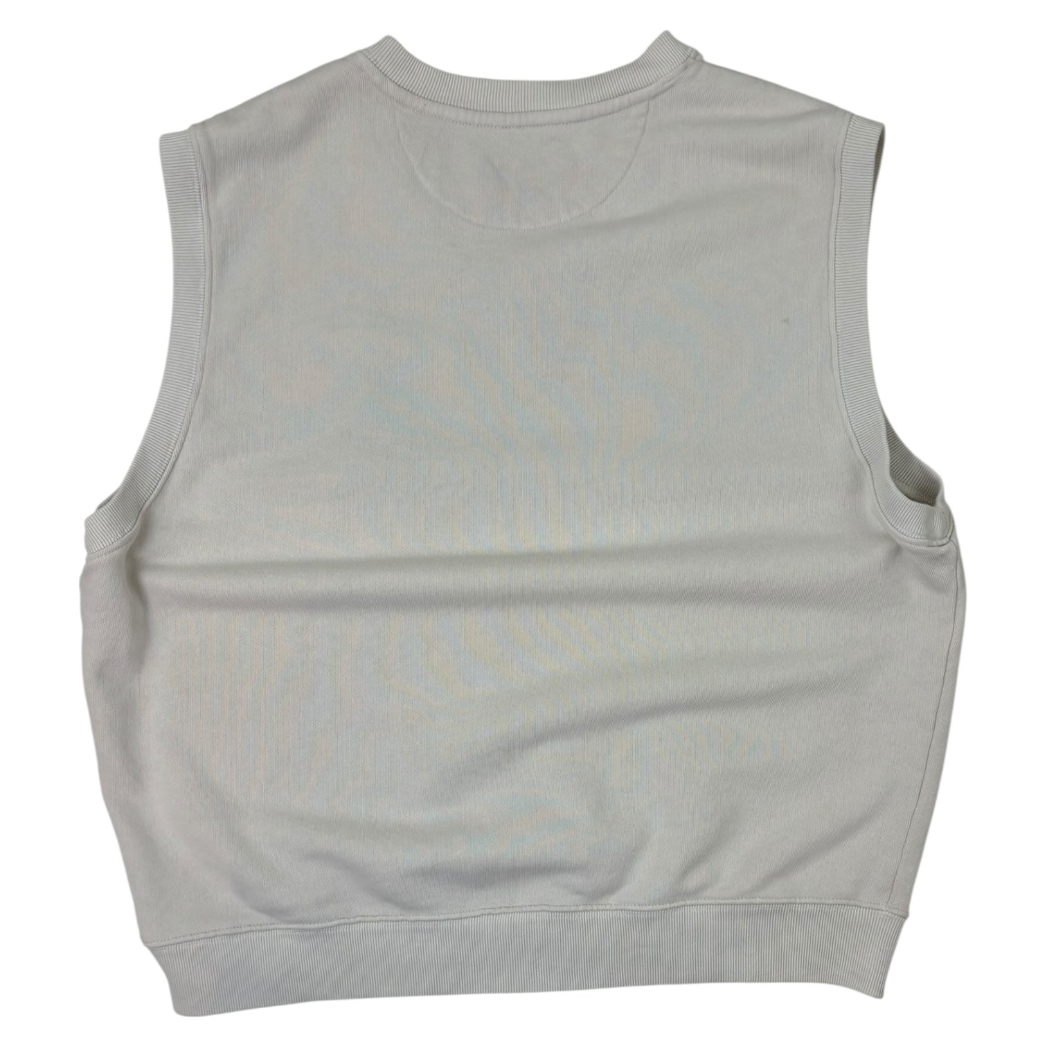 Stussy V-Neck Cotton Sweater Vest Bone