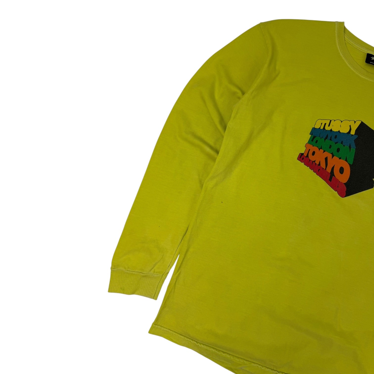Stussy World Tour Long Sleeve Shirt Yellow