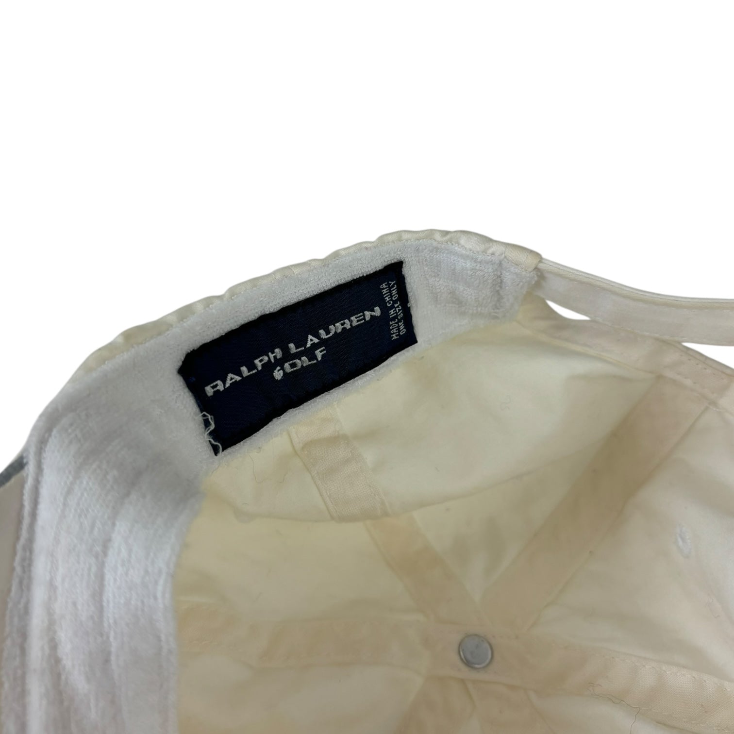 Vintage Ralph Lauren Golf StrapBack Hat White/Silver
