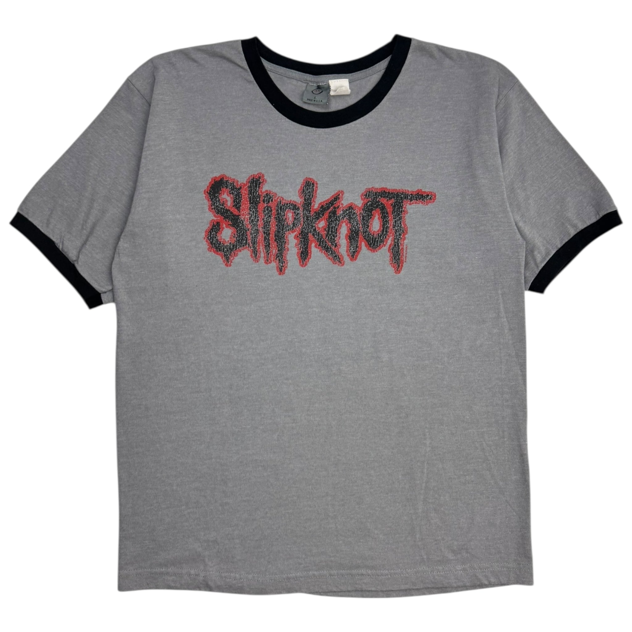 2003 Slipknot Ringer T-Shirt Grey/Black