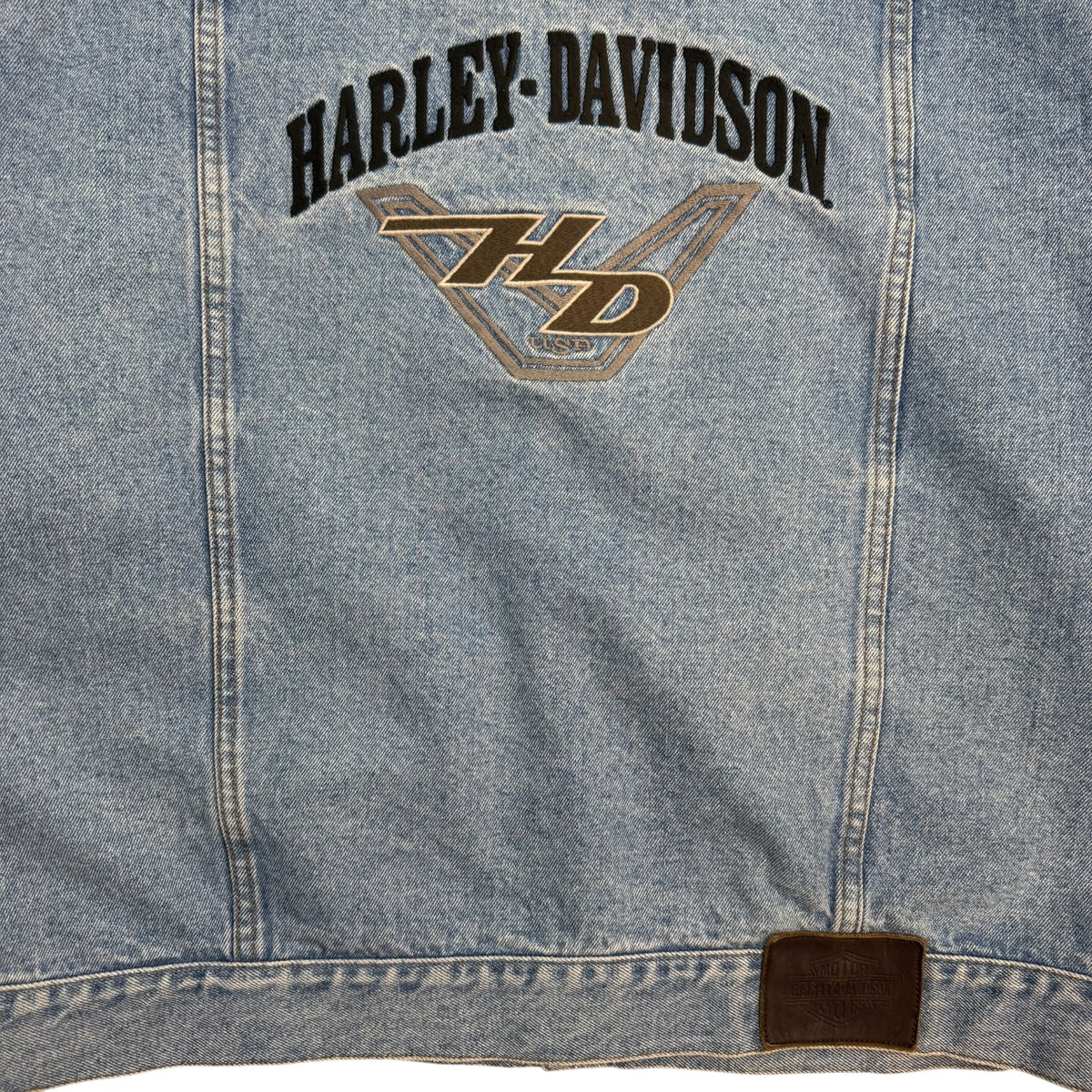 Vintage Harley Davidson Biker Blues Denim Jacket