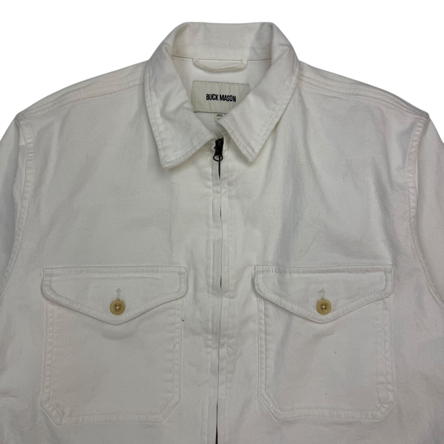 Buck Mason Felted Wool Rider Jacket White