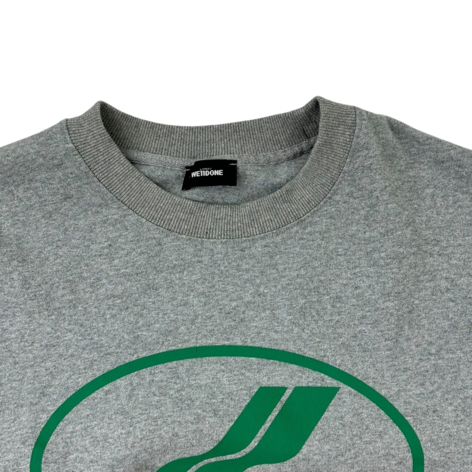 Welldone Print Logo Long Sleeve Shirt Grey