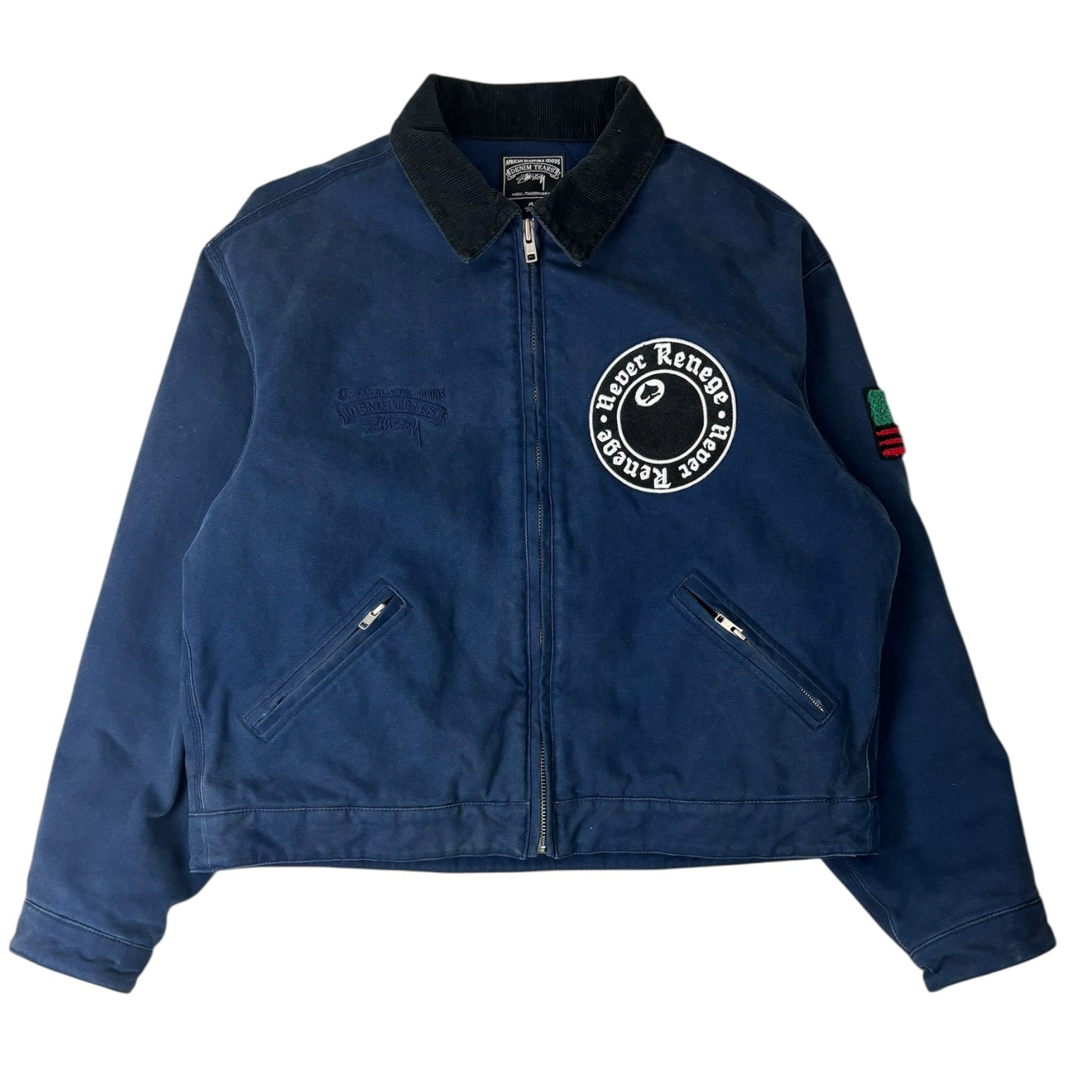 Stussy x Denim Tears Never Renege Canvas Work Jacket Blue