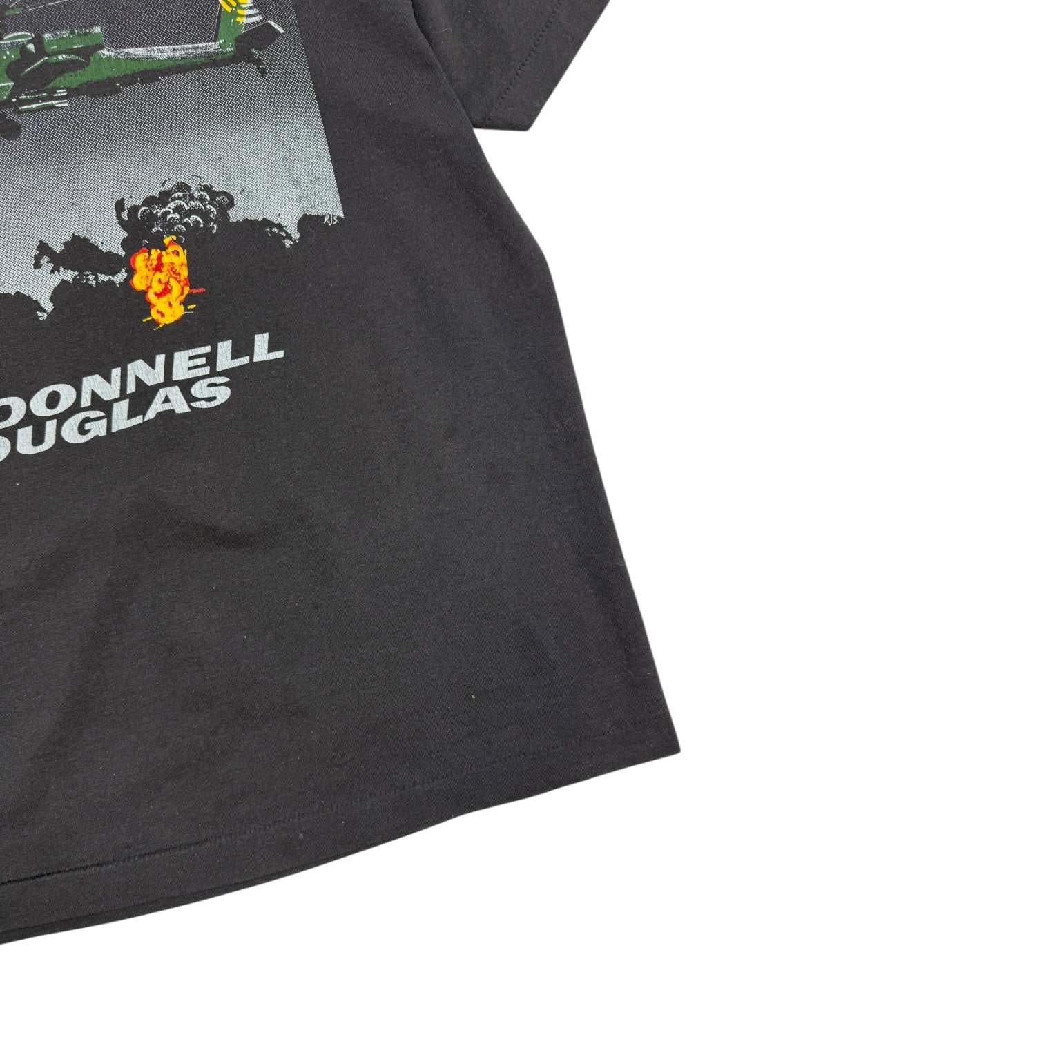 Vintage Apache Helicopter McDonnell Douglas T-Shirt Black