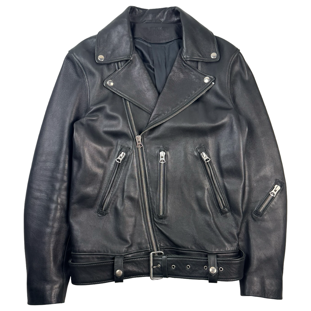 Acne Studios Nate Clean Leather Jacket Black