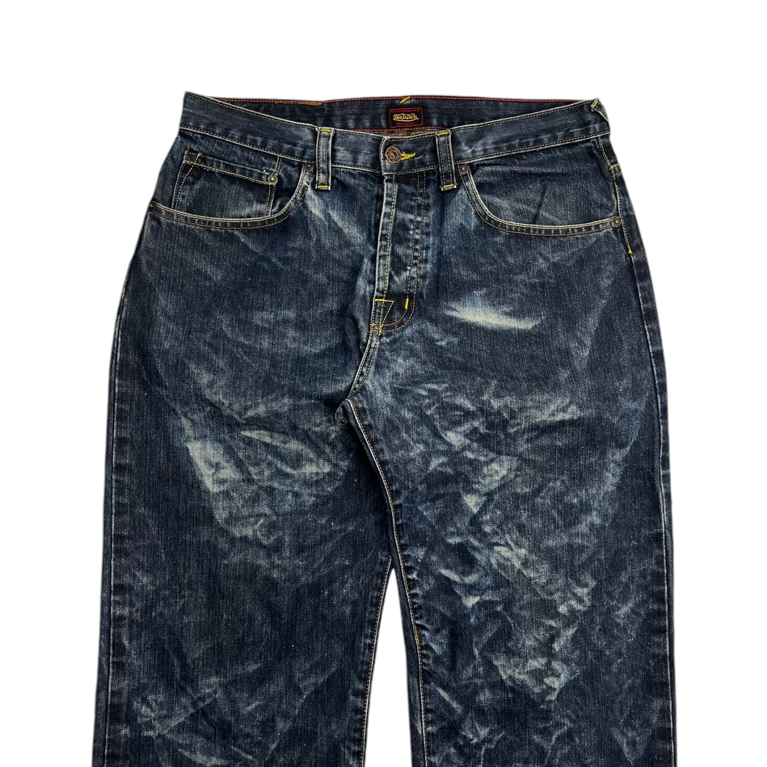 Y2K Von Dutch Straight Cut Denim Stone Wash