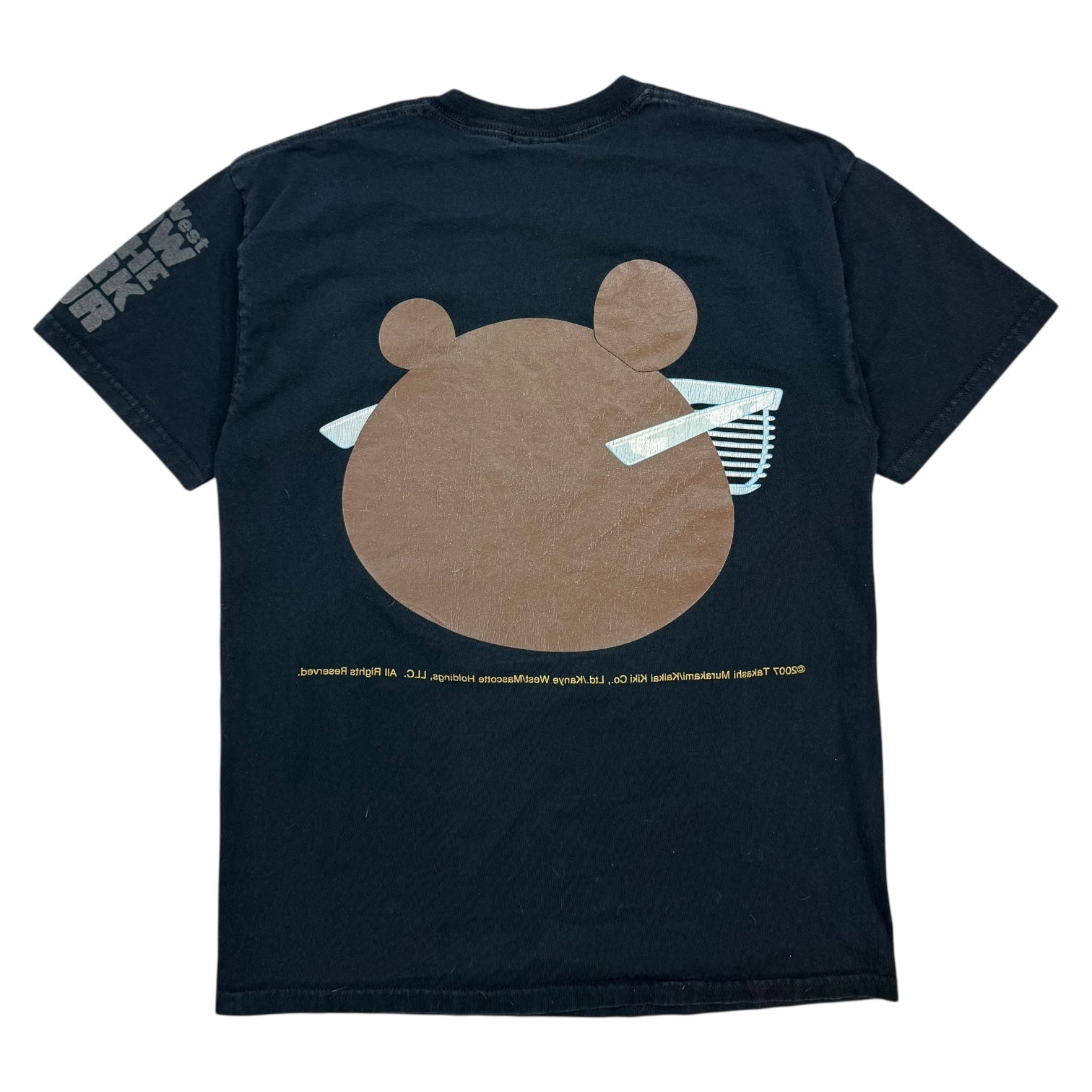 2007 Kanye West Takashi Murakami Glow in the Dark Tour Tee Black