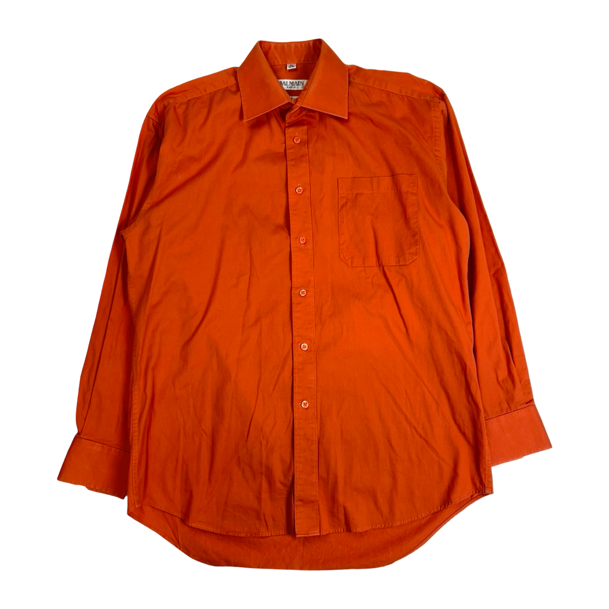 Balmain Vibrant Button Down Shirt Orange
