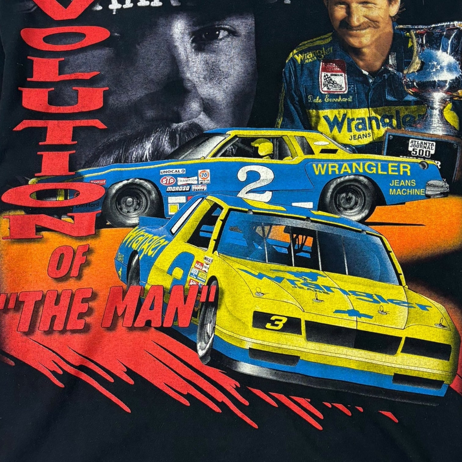 Vintage Dale Earnhardt “Evolution of the Man” AOP T-Shirt Black