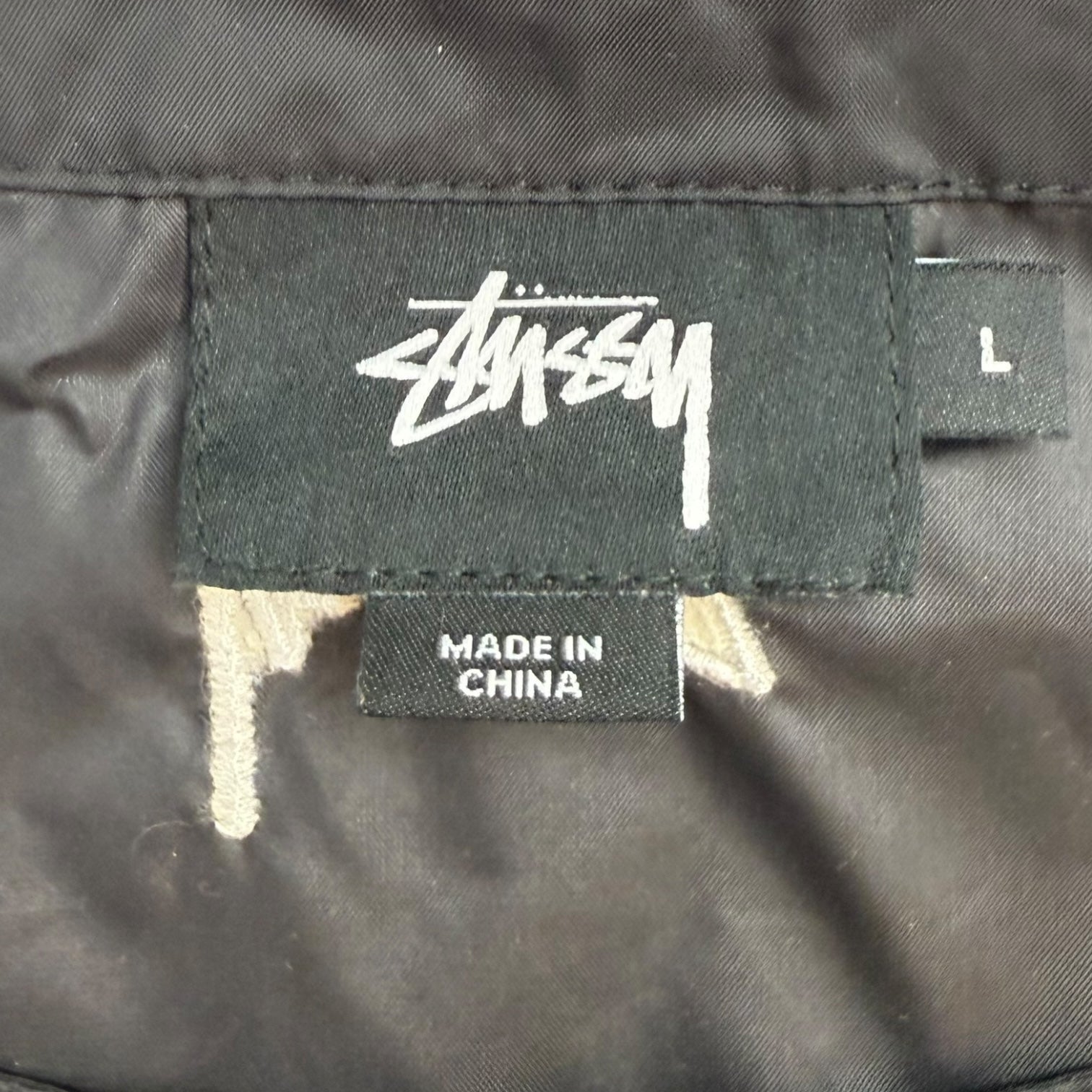 Stussy Nylon Baseball Button Up Shirt Black