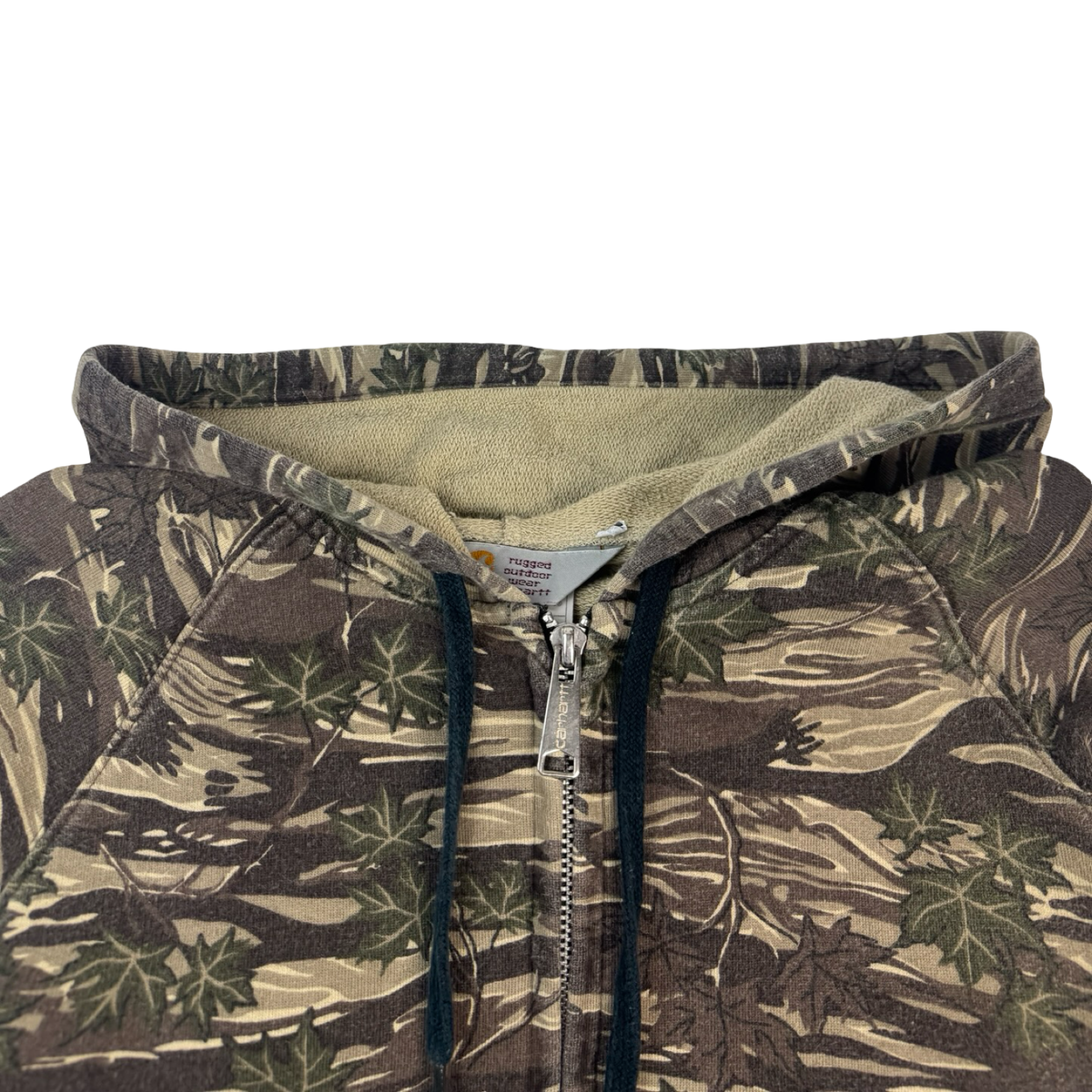 Vintage Carhartt Rugged Outdoor Wear Camo Zip Hoodie