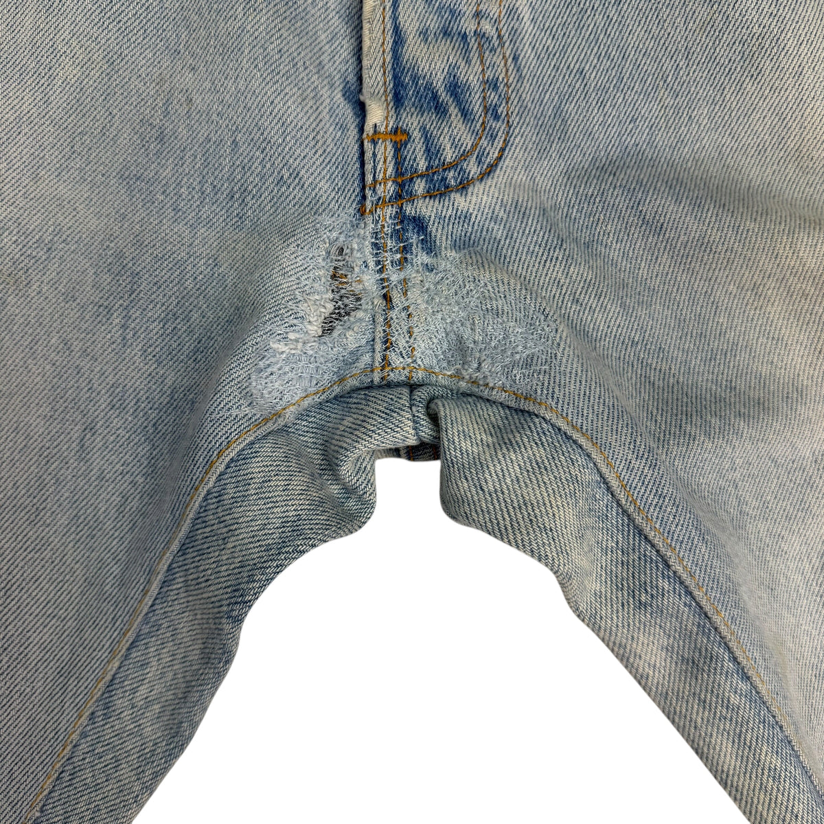 Gallery Dept. Distressed Flared Light Wash Jeans Blue