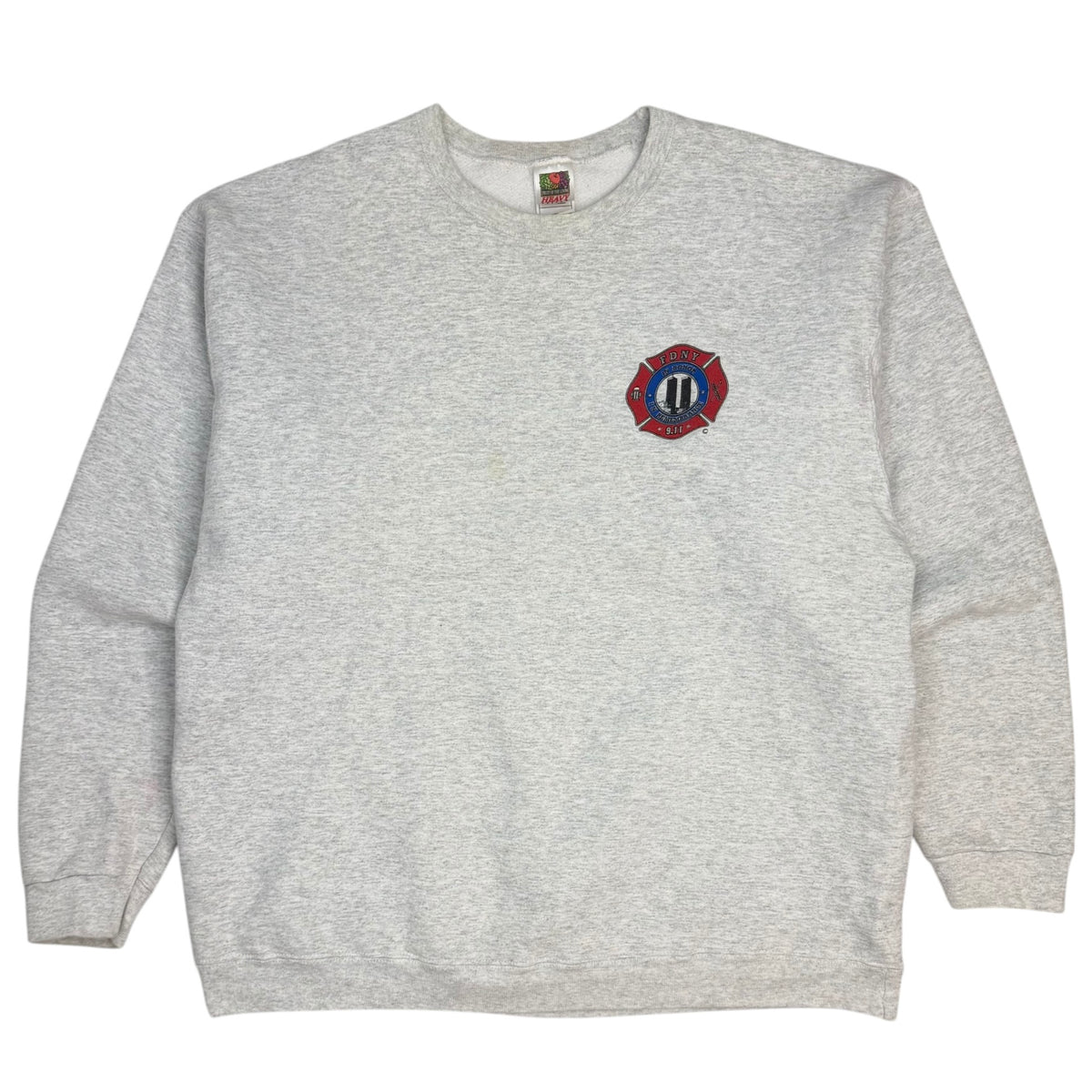 Vintage FDNY 9/11 In Remembrance Crewneck Heather Grey