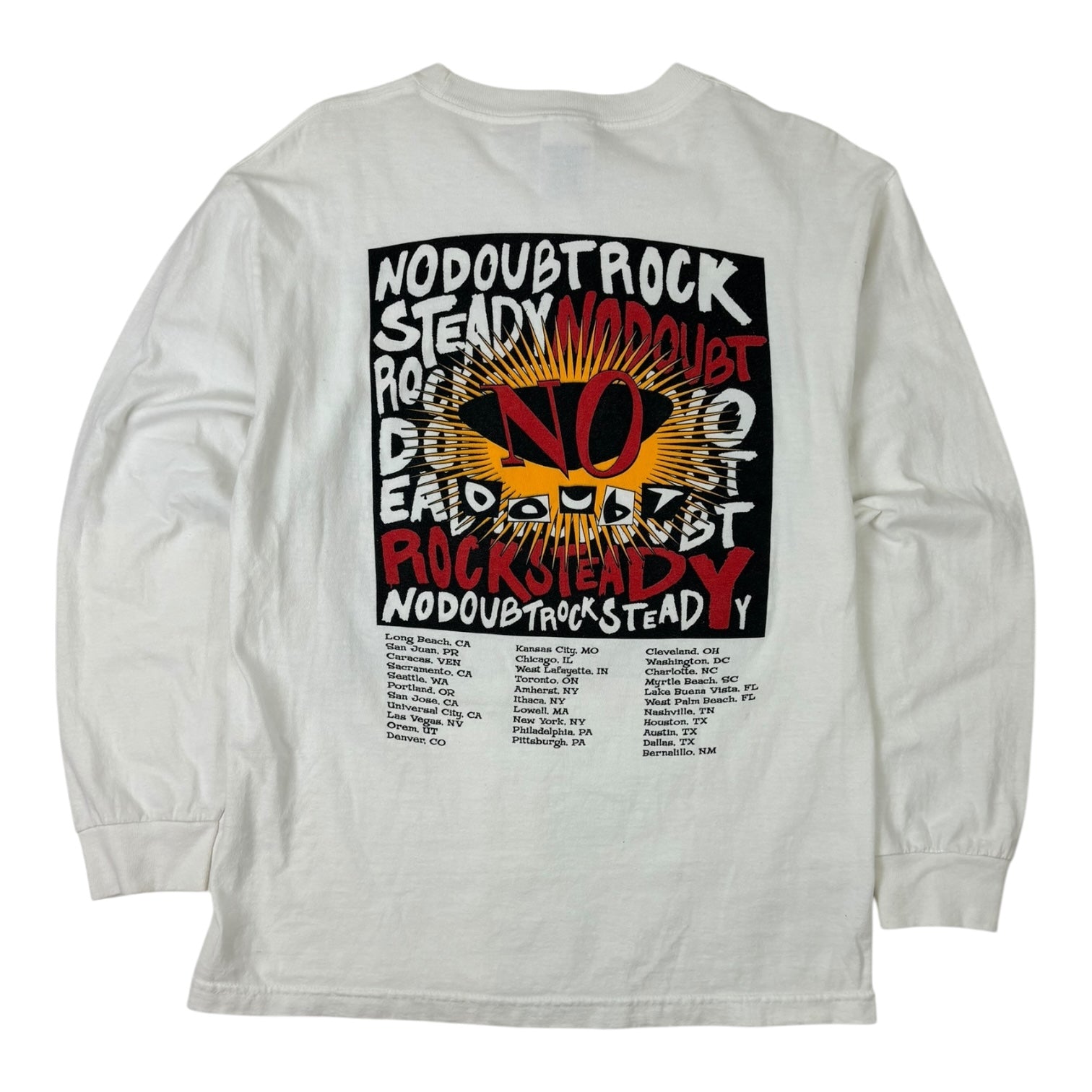 Vintage 2002 No Doubt Rock Steady Tour Long Sleeve Shirt White