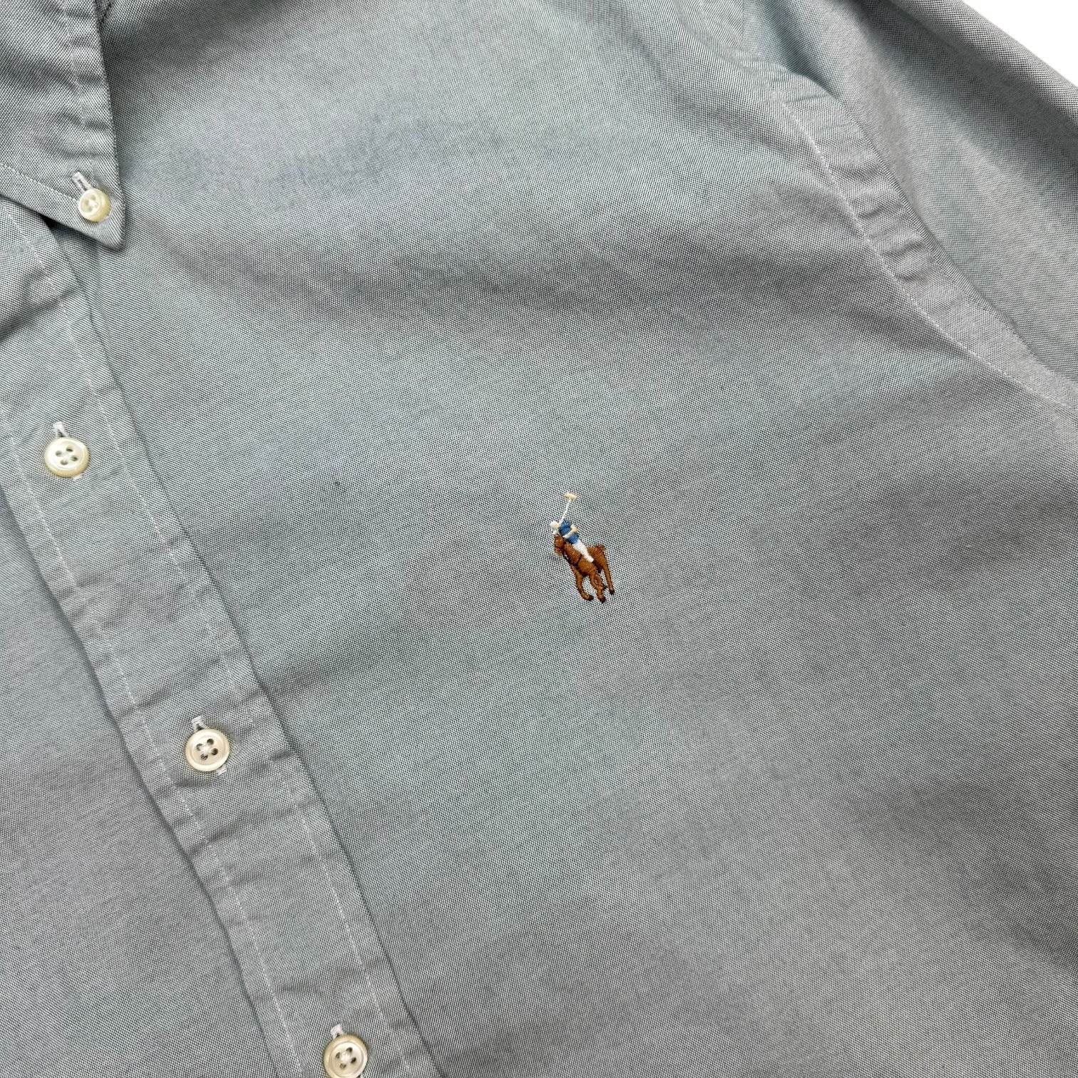 Vintage Ralph Lauren Polo Button Up Shirt Blue