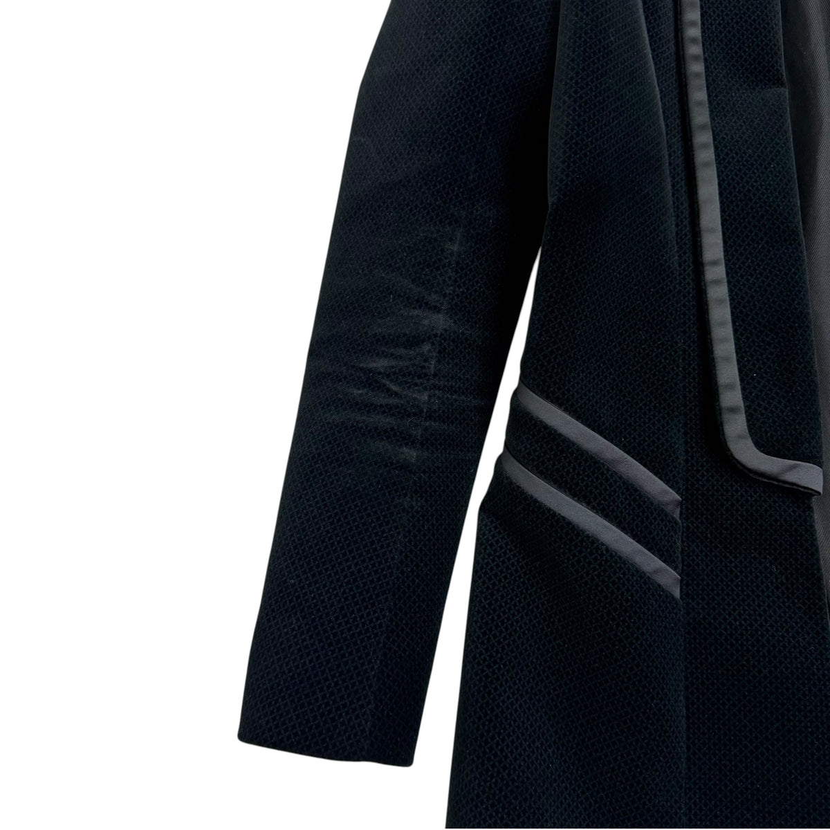 (W) Balmain Velvet Suit Jacket Black
