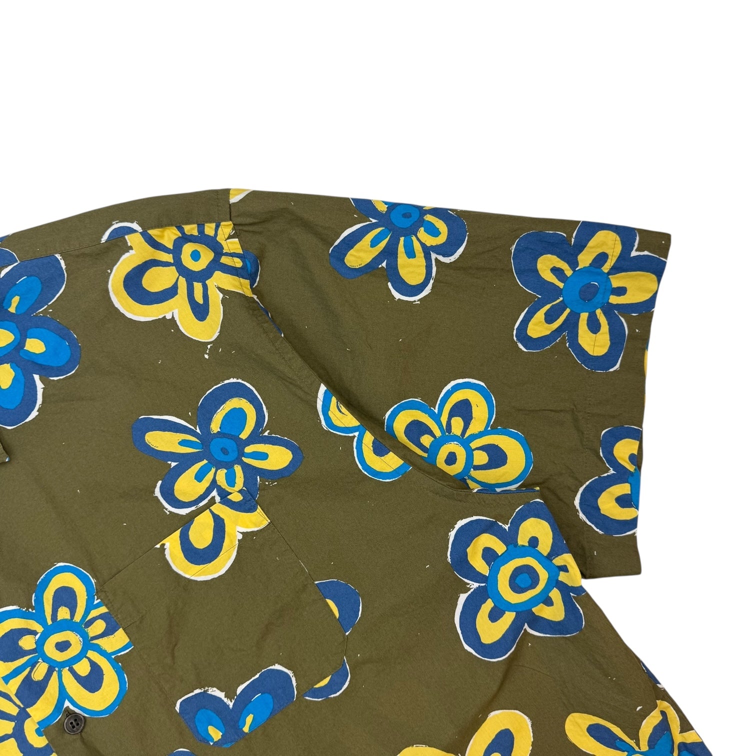 Marni x Uniqlo All Over Print Button Up Shirt Khaki