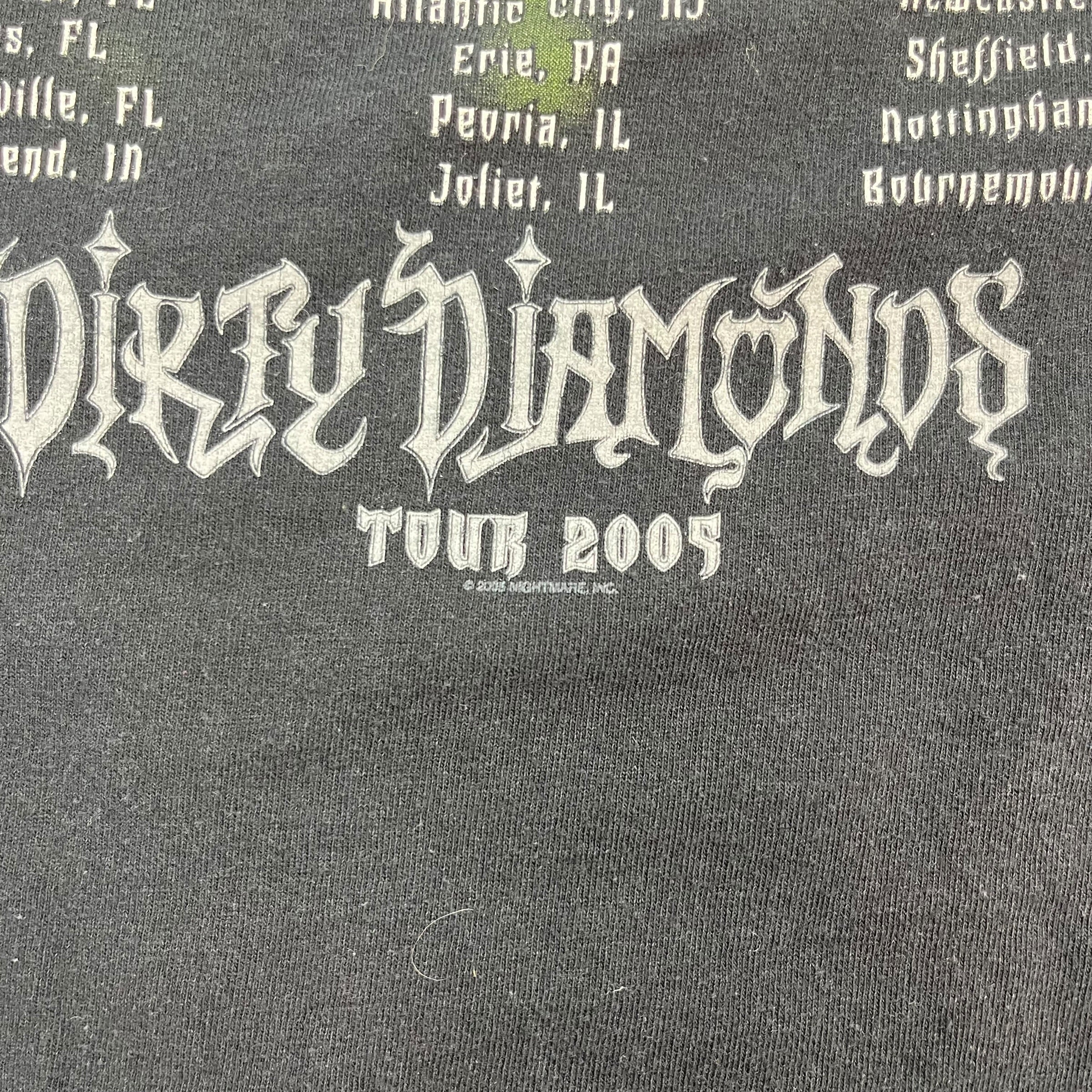 2005 Alice Cooper Dirty Diamonds Tour Tee Black