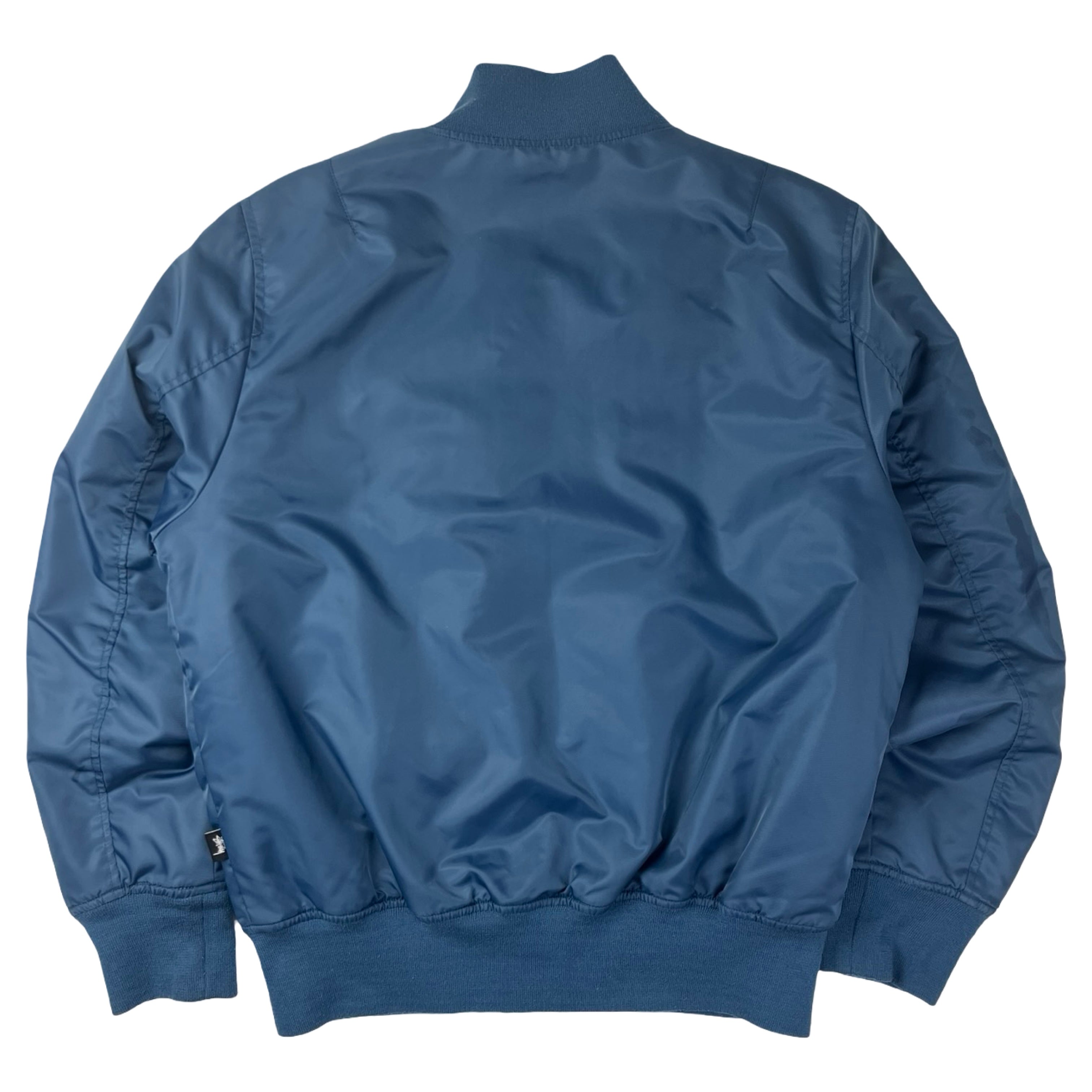 Stussy Satin Flight Jacket Navy