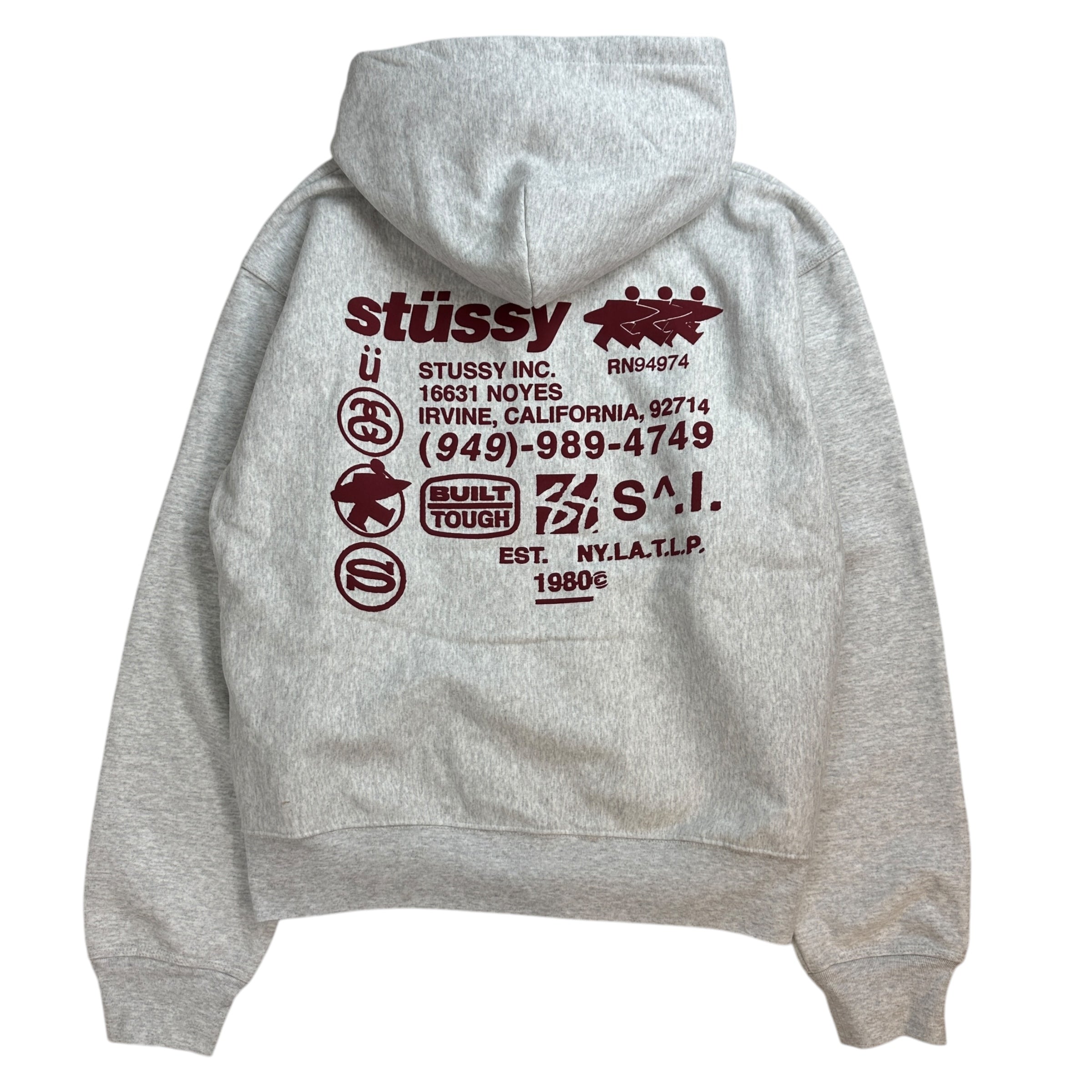 Stussy DNA Zip-Up Hoodie Ash