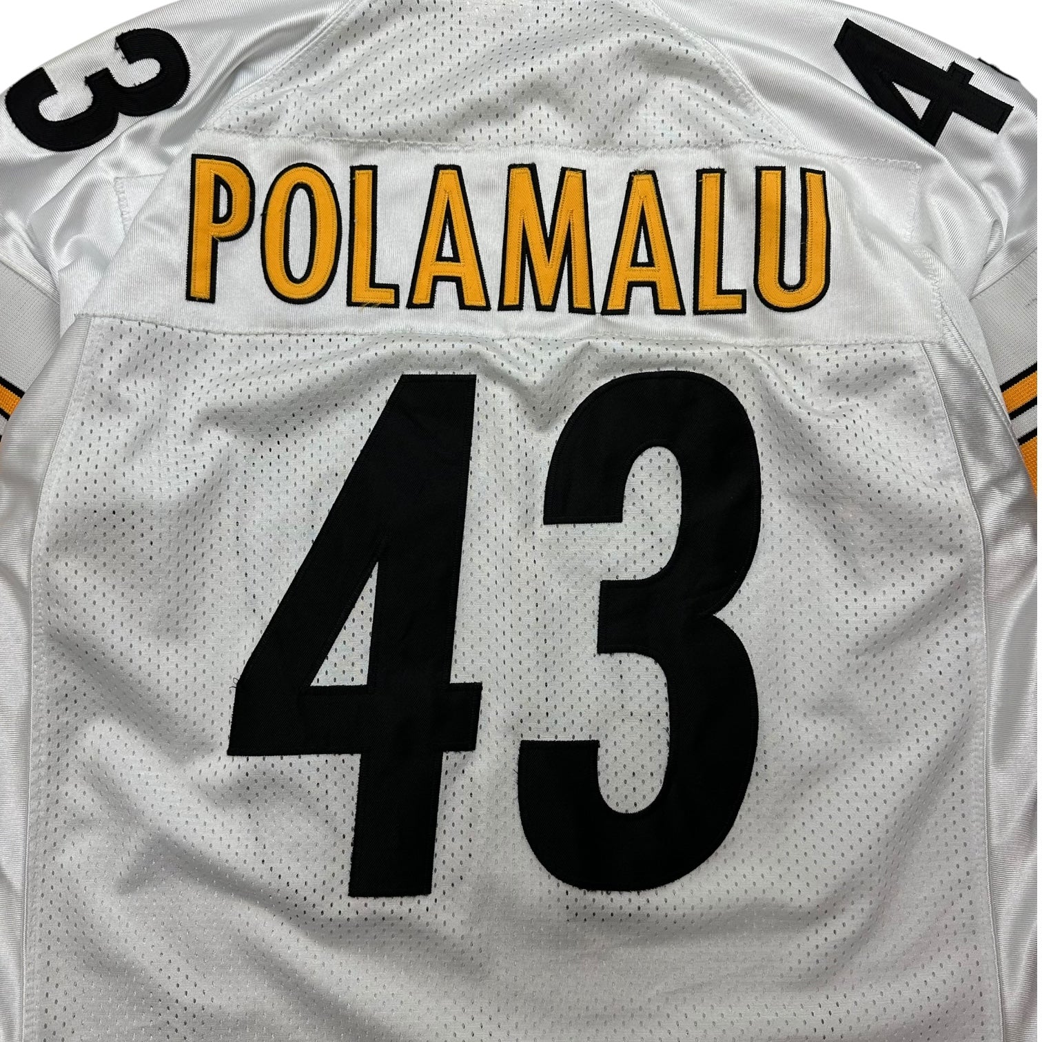 Vintage Reebok Pittsburgh Steelers Troy Polamalu Away Jersey