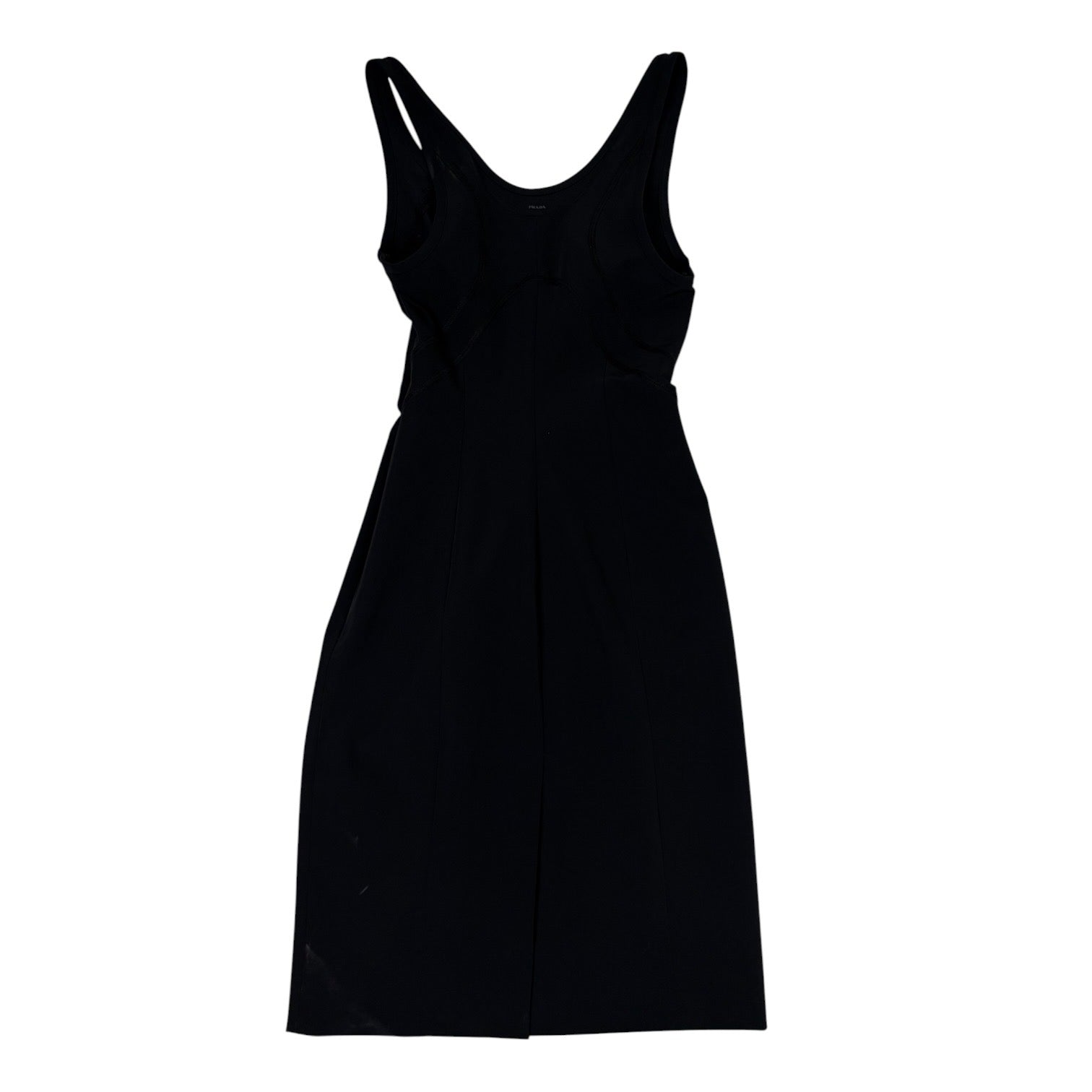 (W) Prada Scoop-Back Dress Black