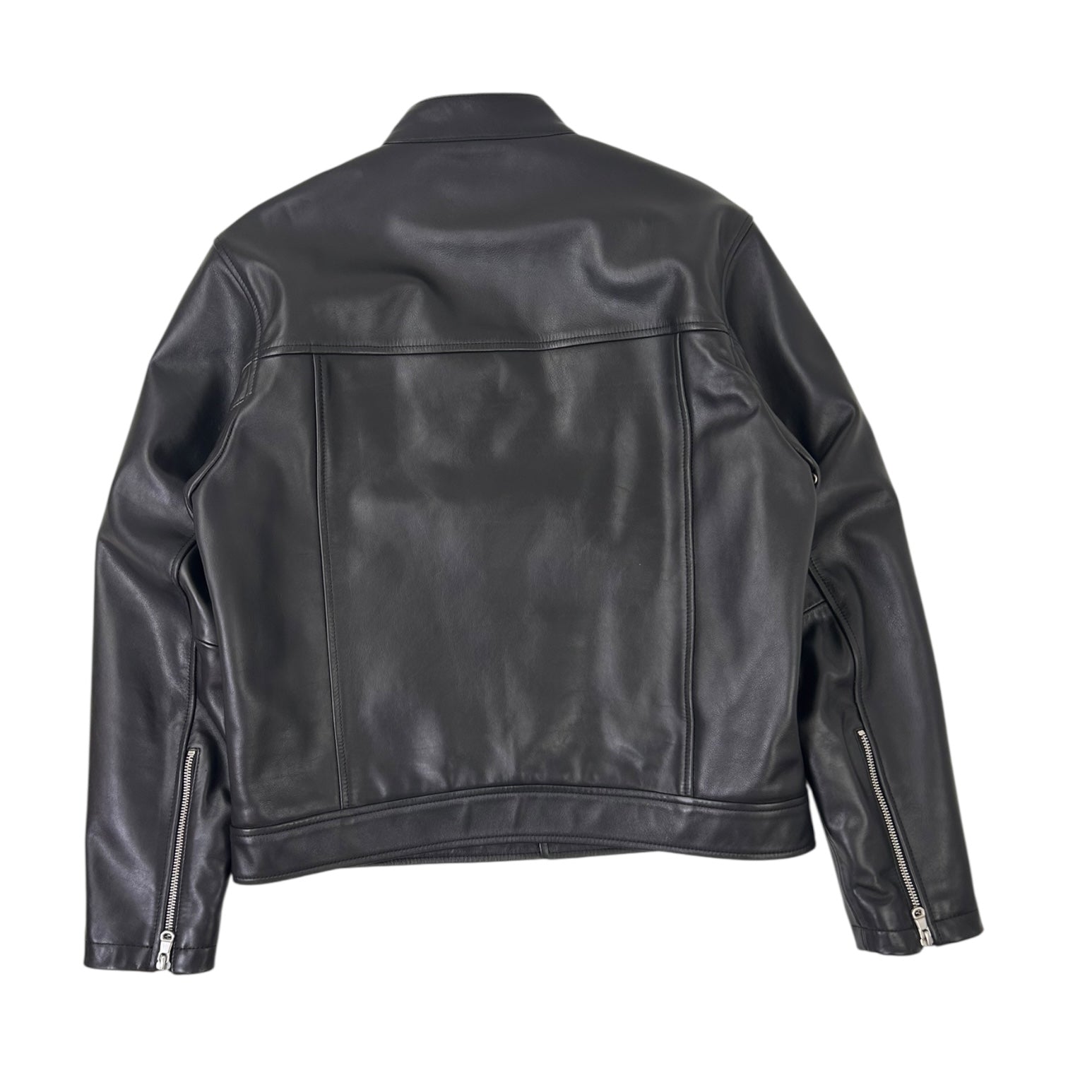 Stussy Cafe Leather Racer Jacket Black
