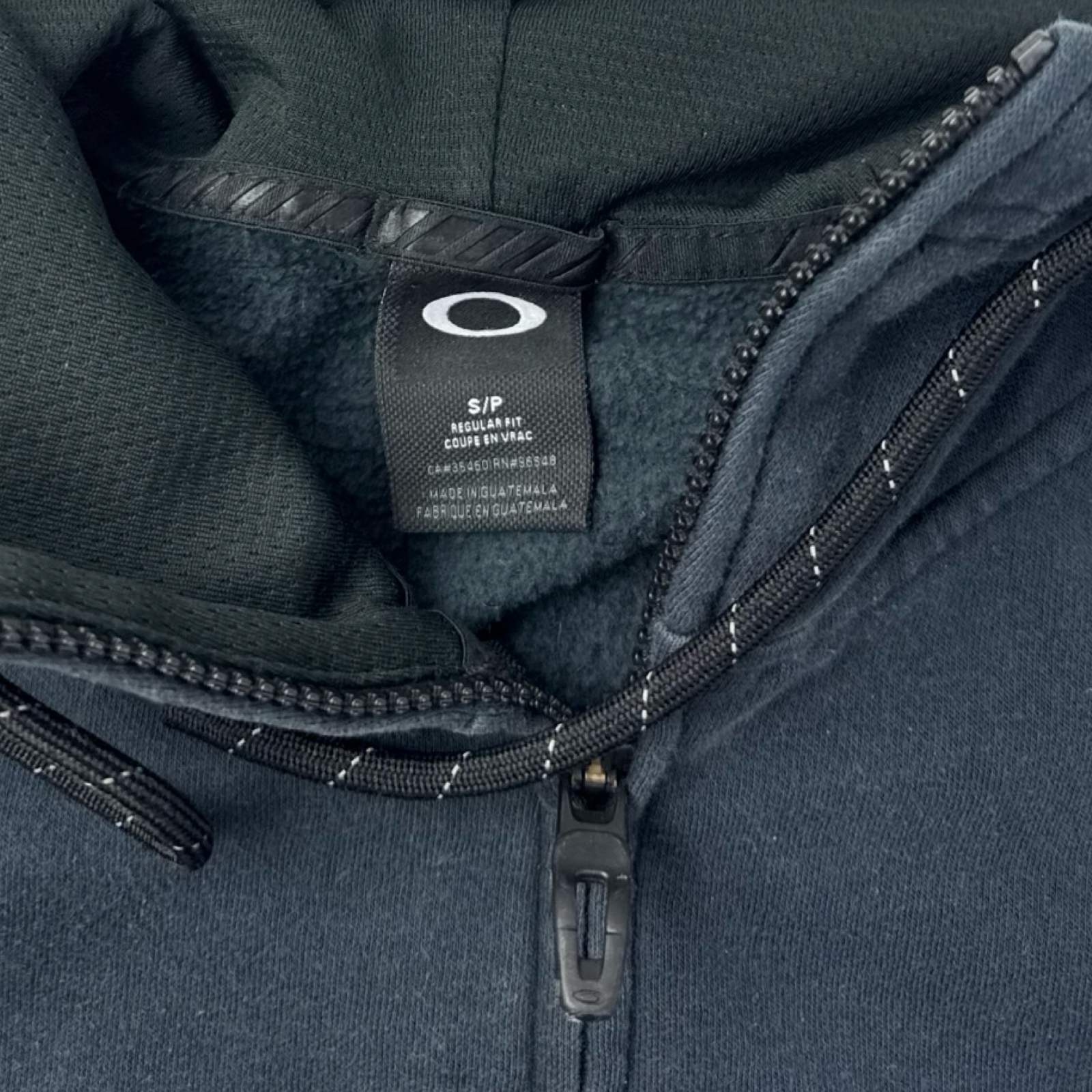 Y2K Oakley Center O Embroidered Zip Hoodie