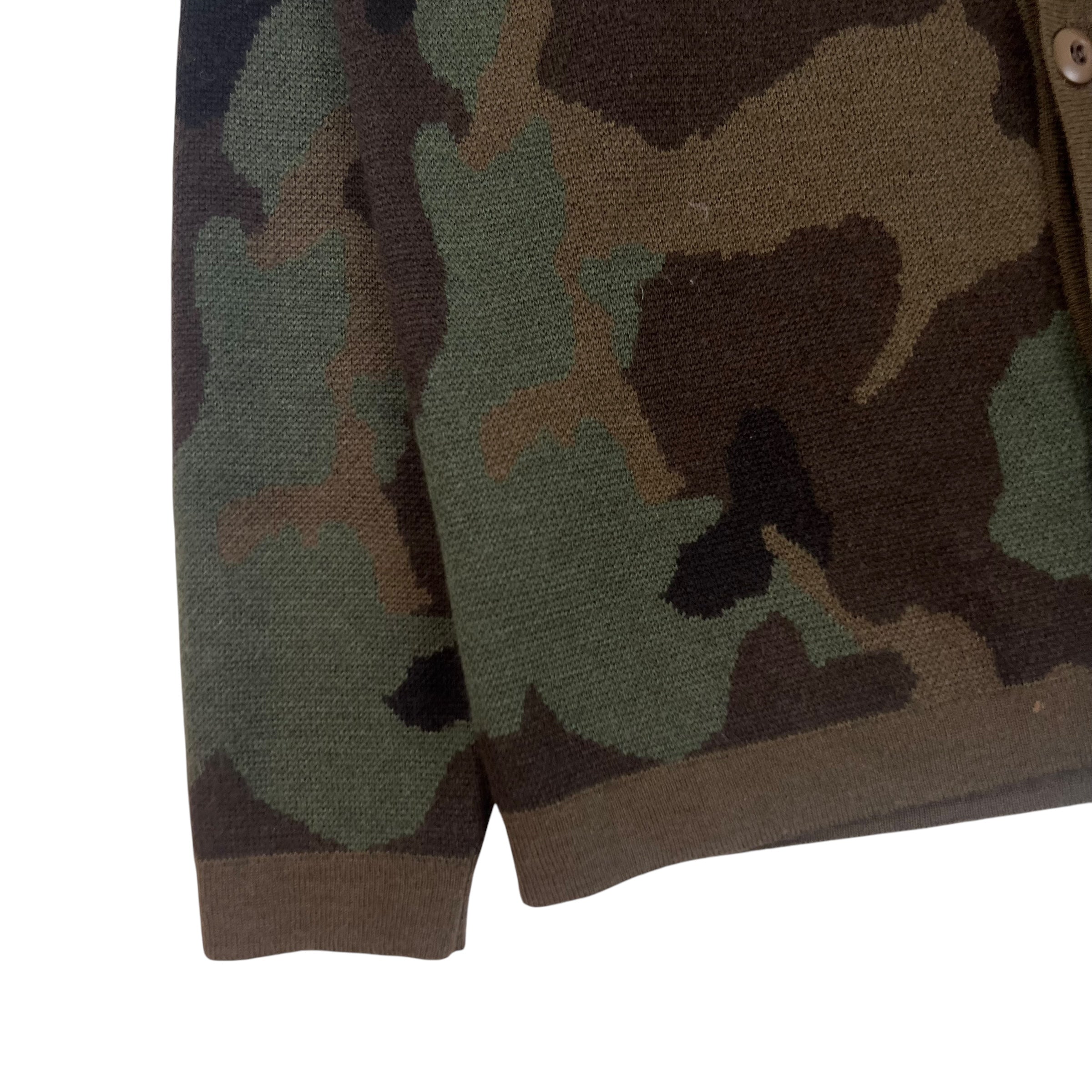 Y2K Stussy Button-Up Cardigan Camouflage