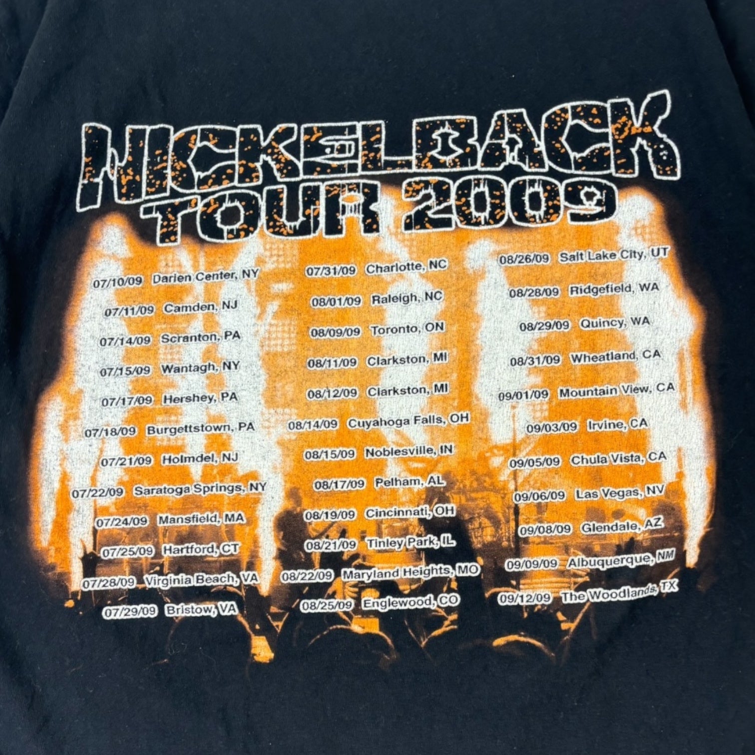 Vintage 2009 Nickelback Tour T-Shirt Black